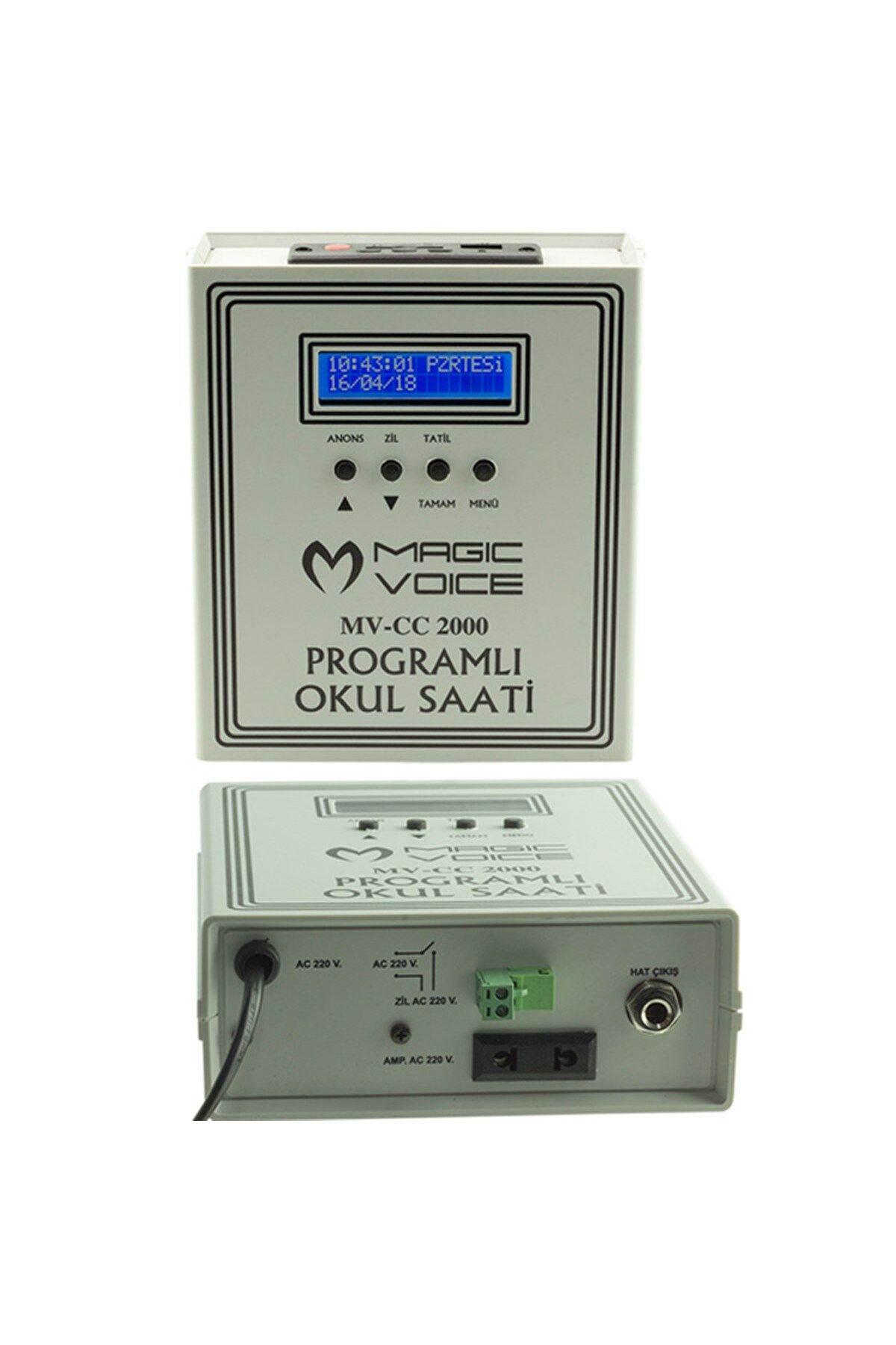 WESTSOUND Magıcvoıce Mv-cc2000 Usb -20 Adet Mp3 Formatında Zil Istiklal Marşlı Okul Zil Saati (çan Takılabilir