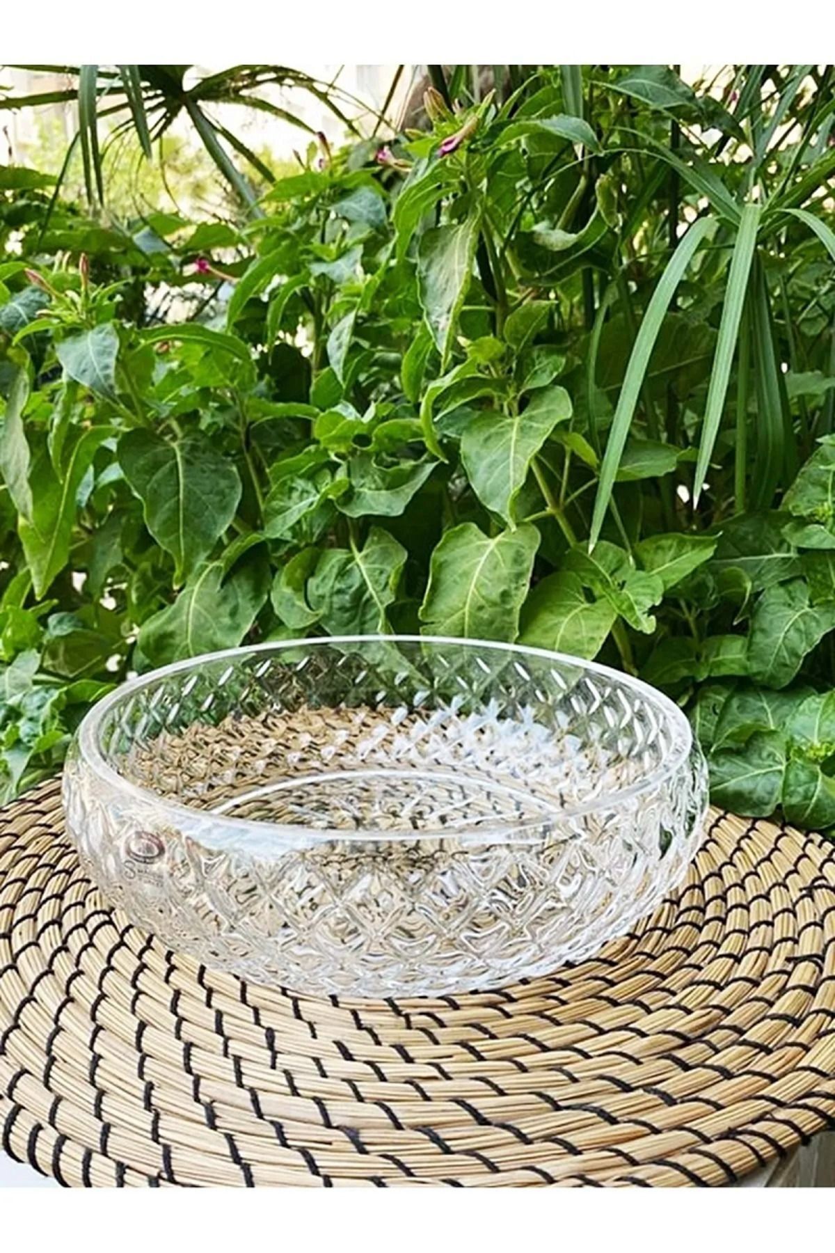 TUĞRA METAL CHEFF El Yapımı Kafes Modeli Cam Sunum Kasesi Sunumluk Sunum Tabağı Servis Tabağı 24 Cm