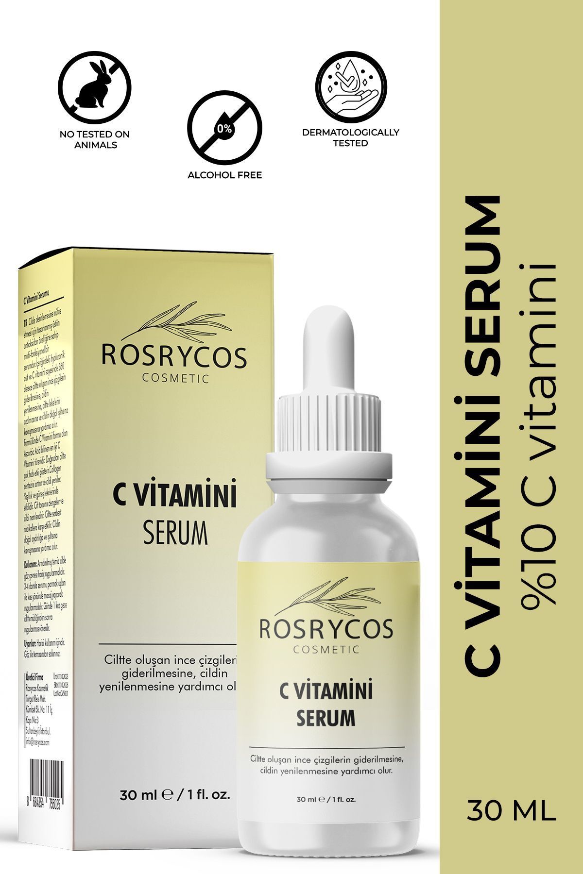 ROSRYCOS C Vitamin Serum 30 ML / %10 Cvitamin