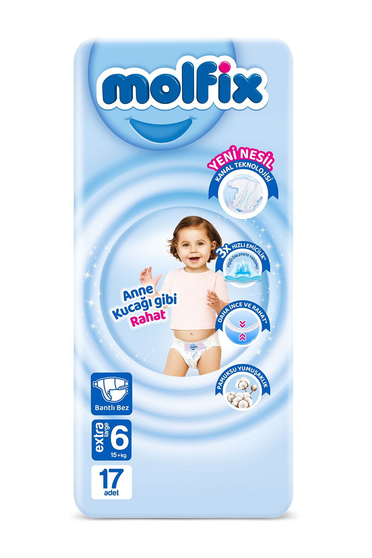 Molfix 3d Standart Paket Extra Large No:6 17 Adet Bebek Bezi Standart-6