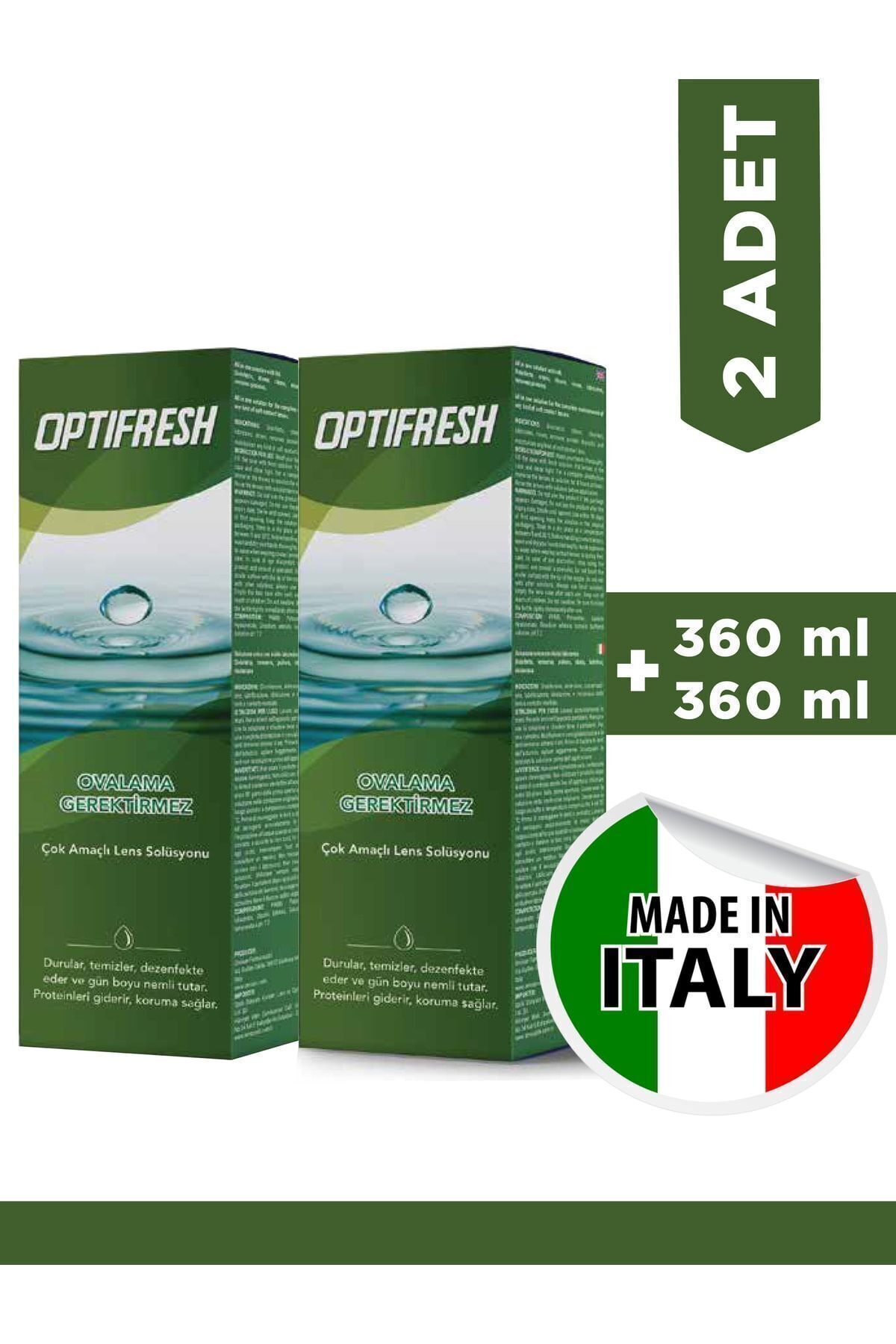OPTIFRESH Lens Solüsyonu 360ml + 360ml 2 Adet