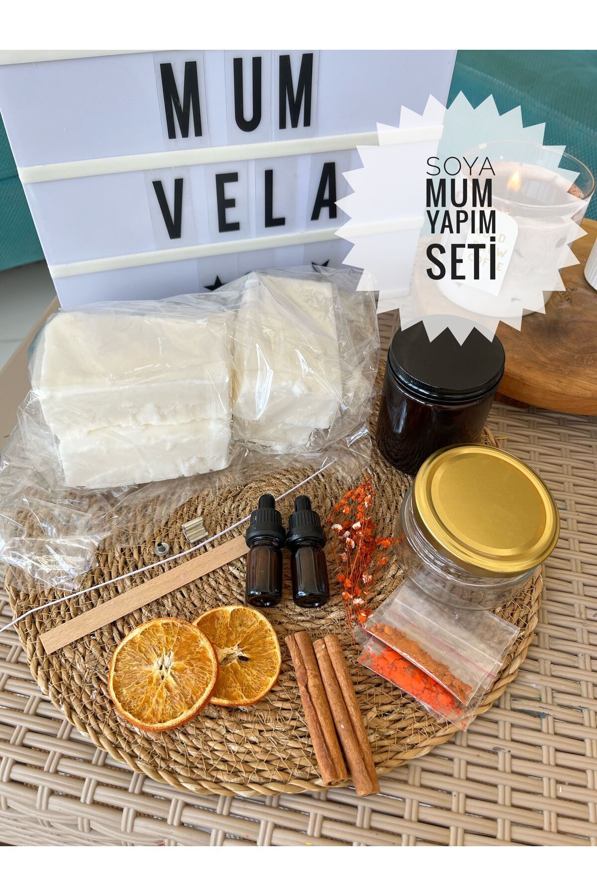 MUM Vela Soya Yapım Seti - Kendin Yap Seti - Kokulu Yapma Seti