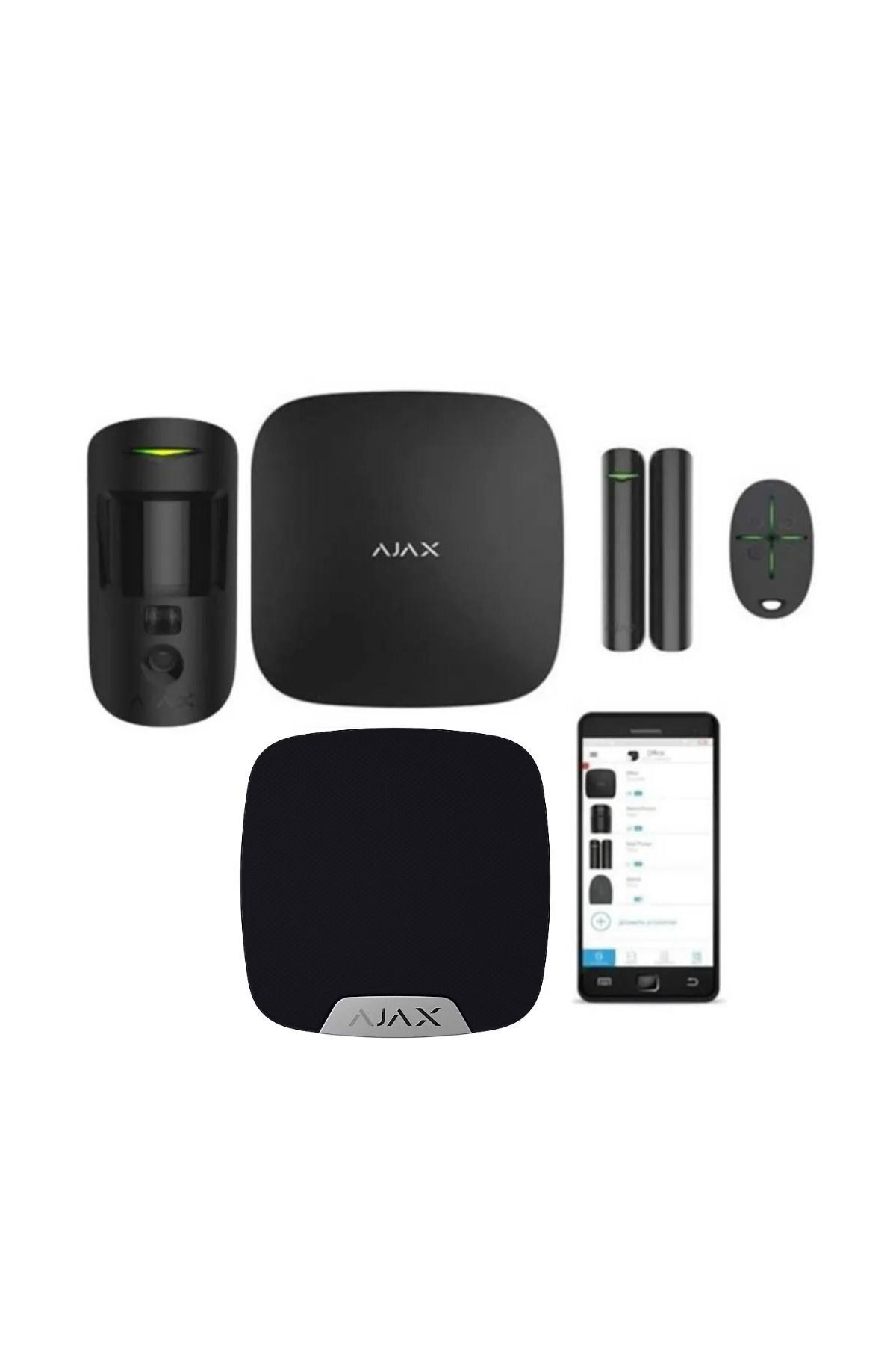 Ajax Sirenli 5 Li Cam Plus Alarm Set ( Ev Için ) Siyah