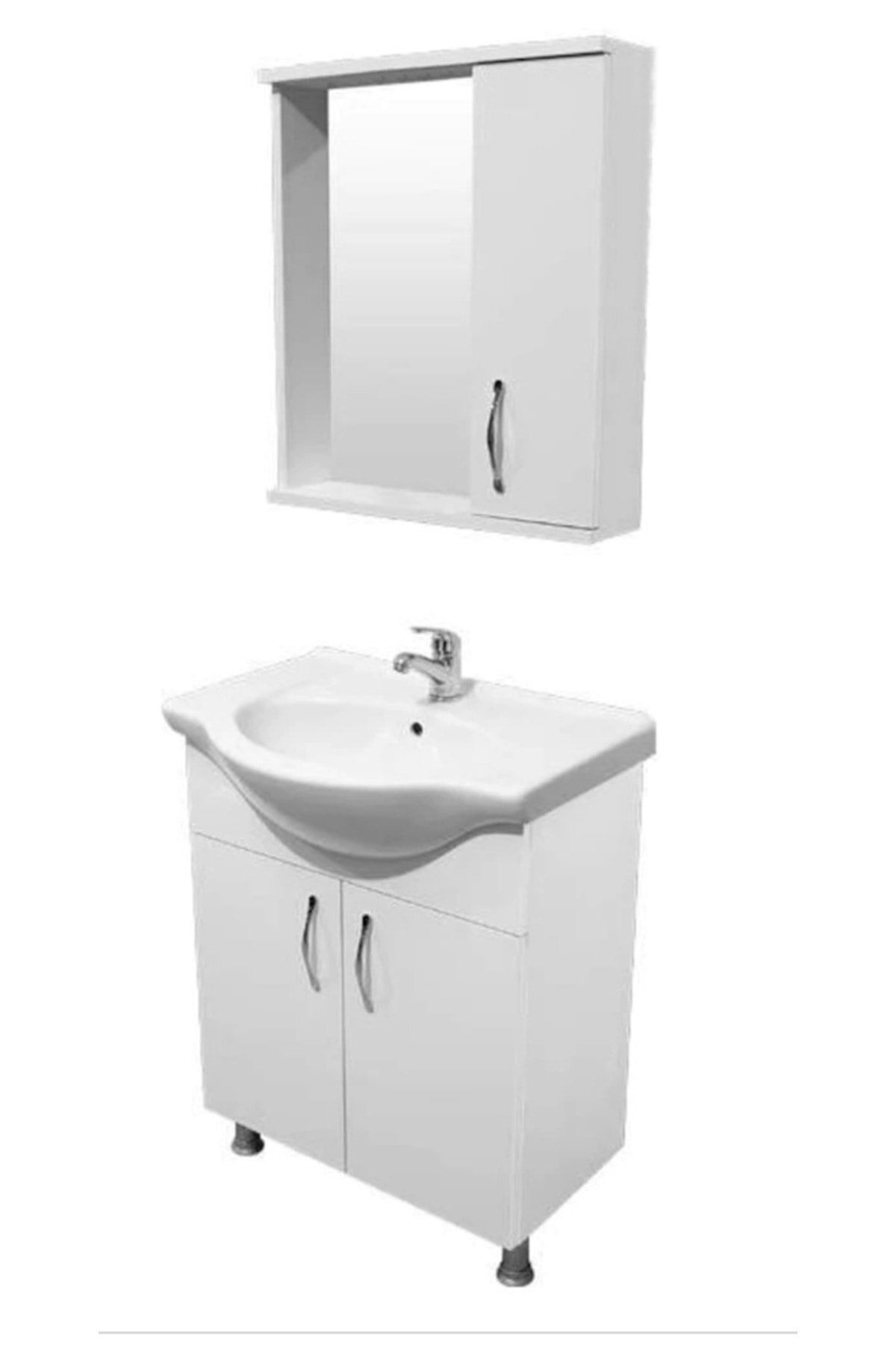 mdf 65 Lik Banyo Dolabı Hilton Lavabo