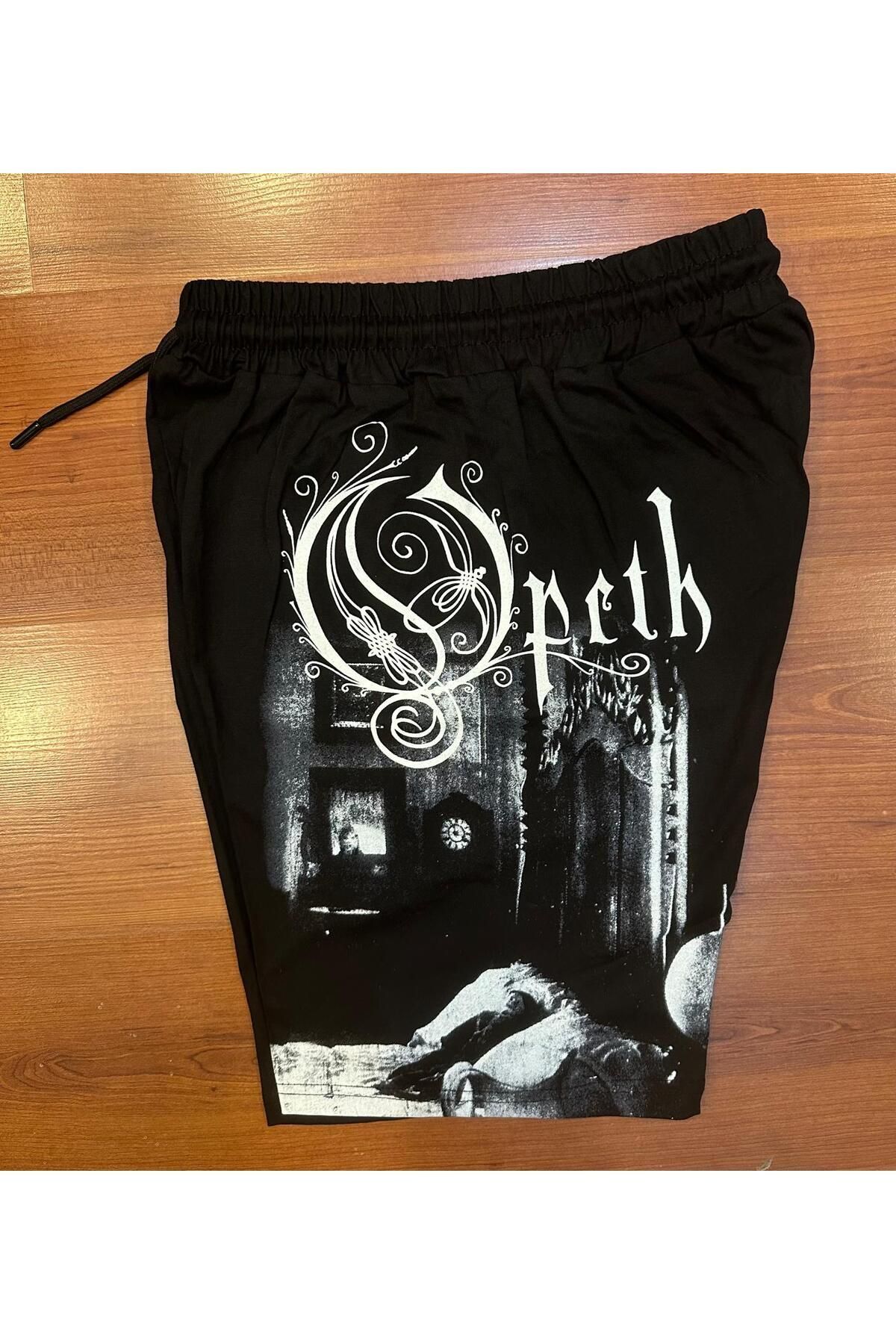 orijintex Opeth Deliverance Baskılı Unisex Siyah Şort
