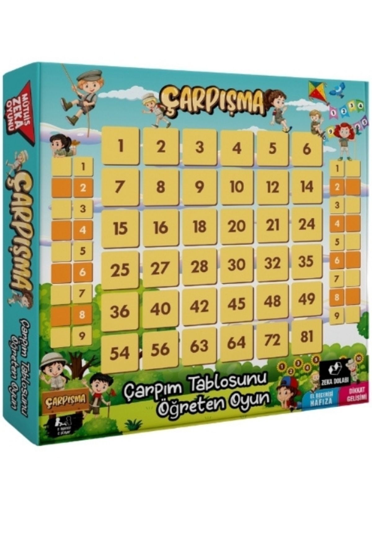 ZEKA DOLABI Çarpışma ( Çarpım Tablosunu Öğrenme-geliştirme Oyunu - Çarpma - Çarpım Tablosu - Matematik )