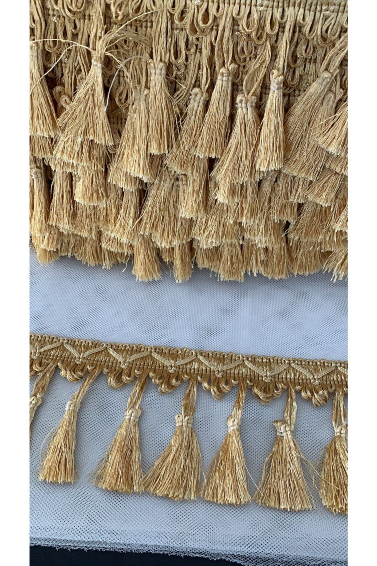 lovelyhome35 Gold Perde Saçak-perde Püskül-perde Kenar Süsü