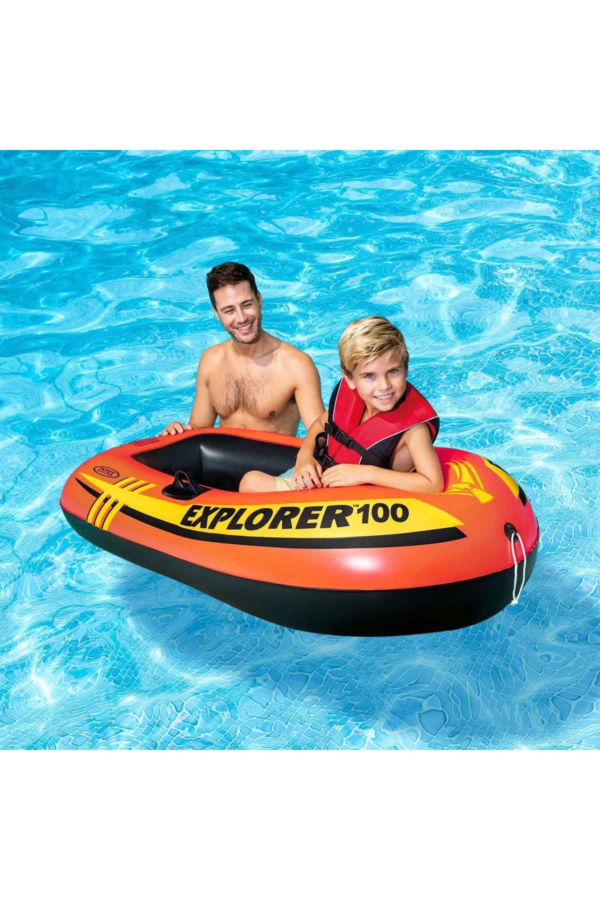 Intex Şişme Binici Bot - Binici Bot Şişme - Deniz Botu -Havuz Botu-Çocuk Botu Explorer 100 - 147x84x36 cm.