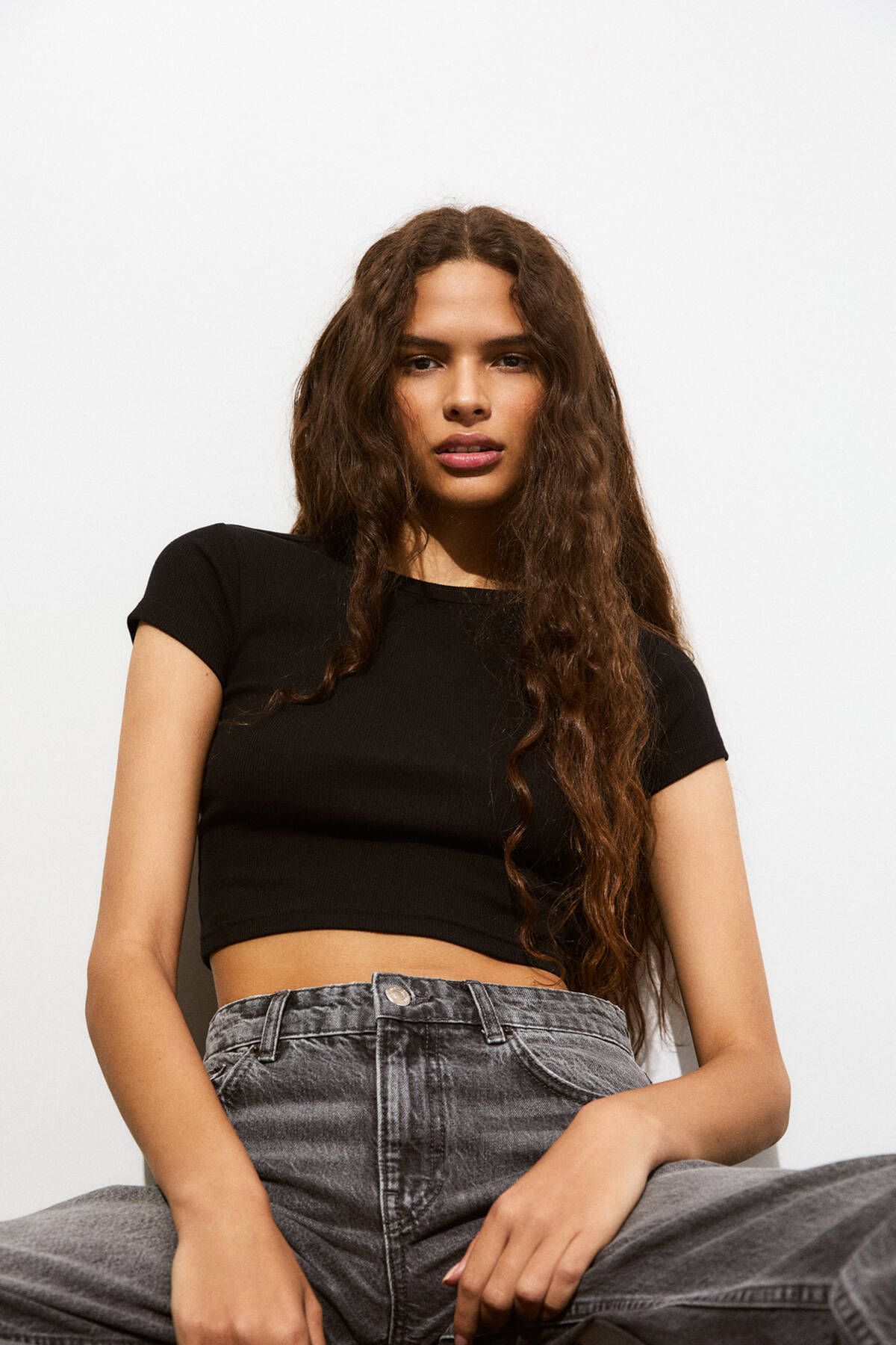 Pull & Bear Fitilli Crop T-shirt