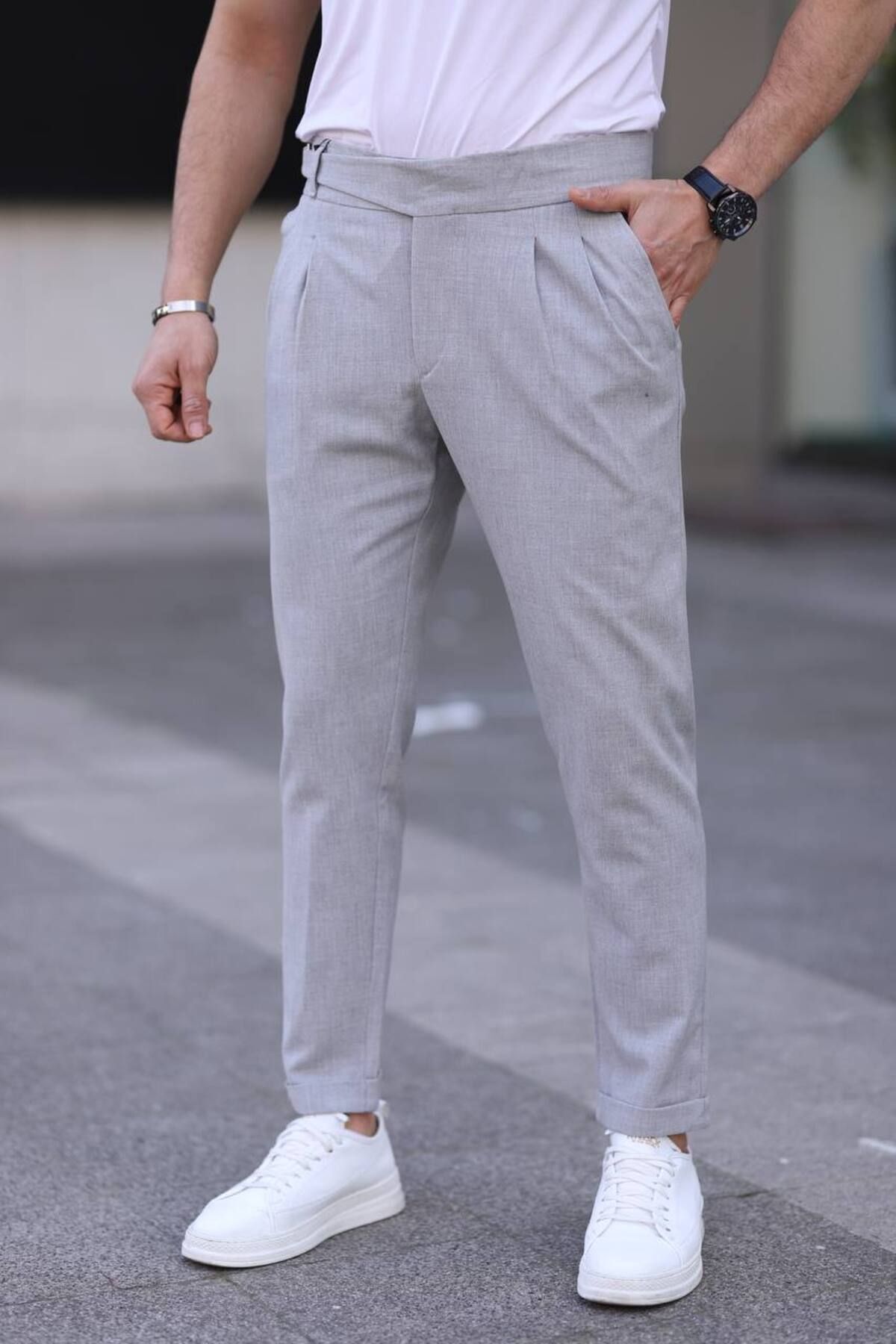 BYATA MENS STYLE ERKEK İTALYAN KESİM YÜKSEK BEL KUMAŞ PANTOLON