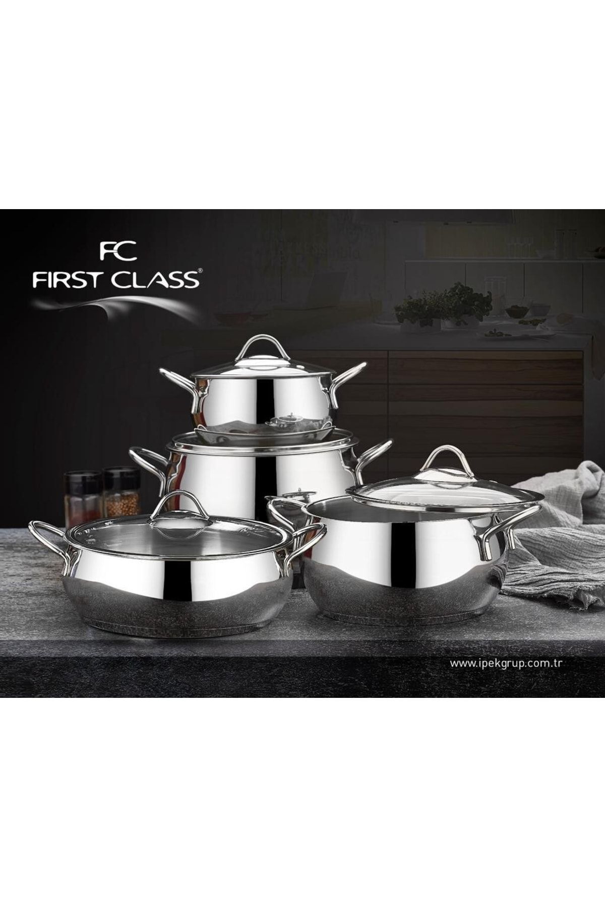 First Class Delux 8 Prç Çelik Set