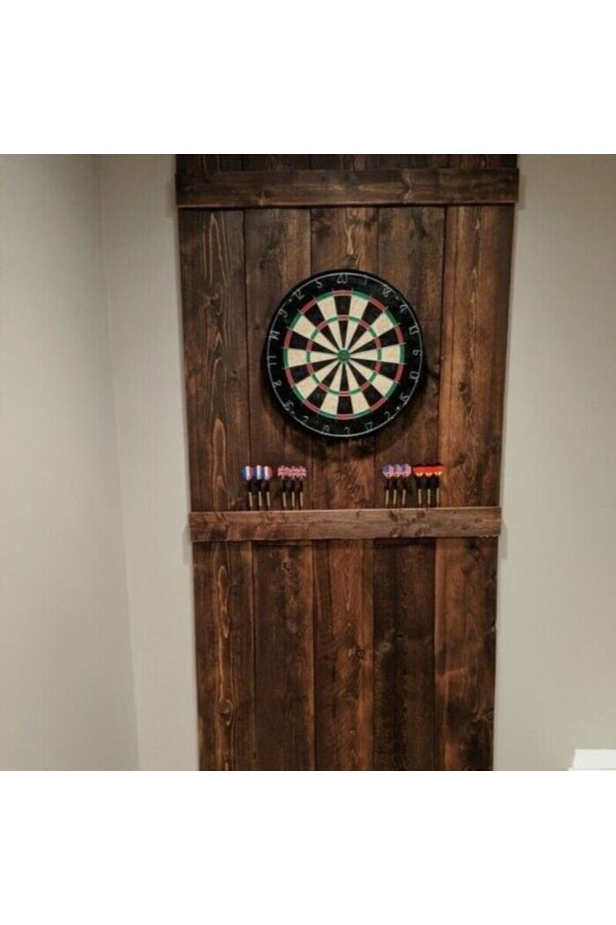 Master Hands Ahşap Dart Tahtası , Dart Duvar Panosu, 60x180 cm , Ahşap Dart Arkalığı, Ahşap Dart Dolabı