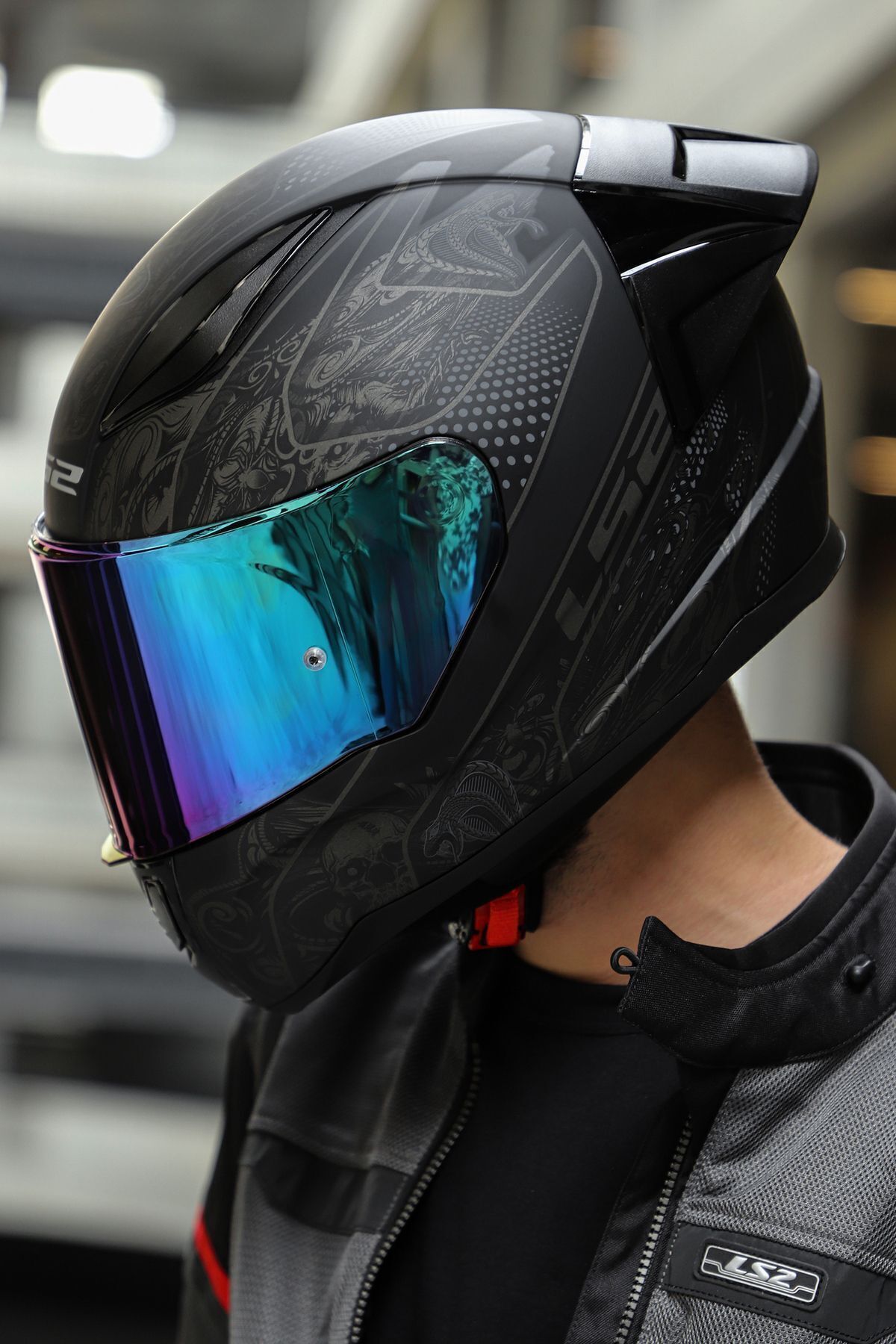 LS2 Rapıd 2 Race Crypt Mat Siyah Kask
