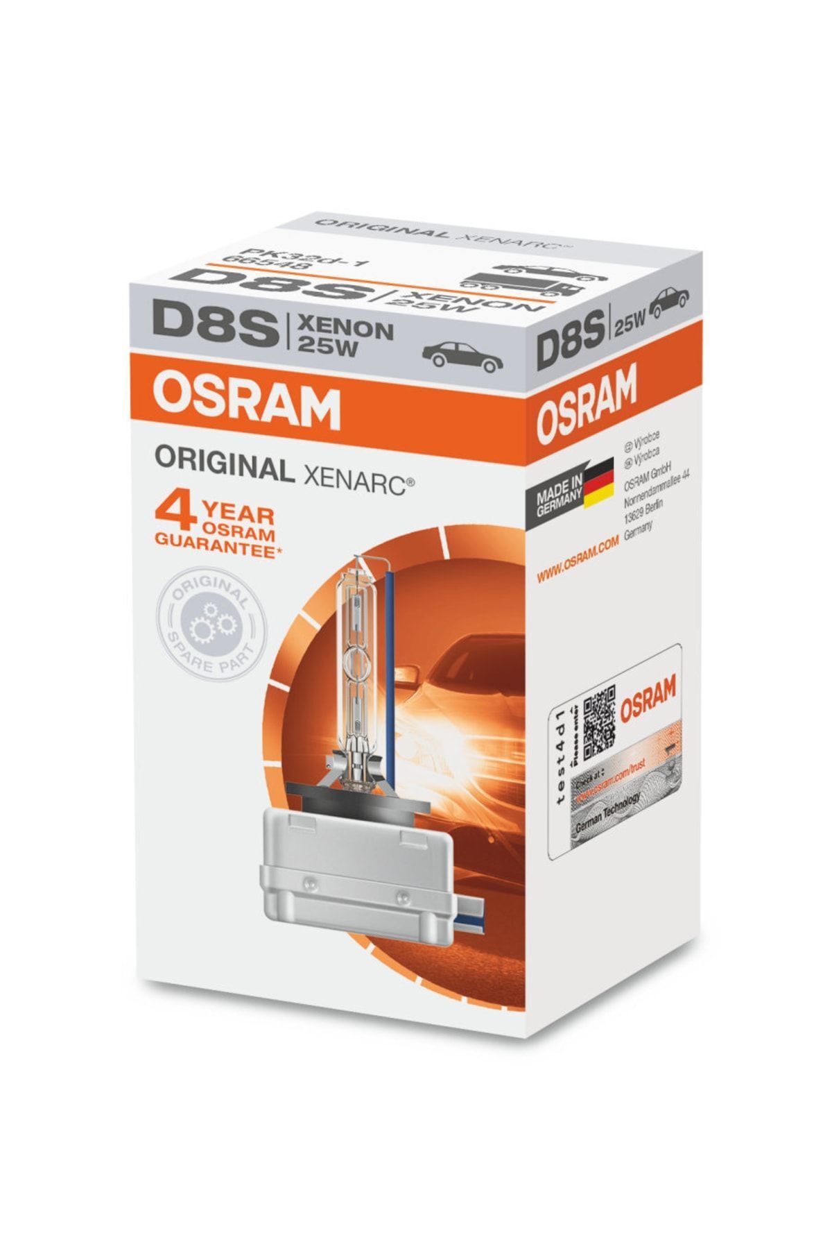Osram D8s Xenarc Ampul 4 Yıl Garantili (1 Adet)