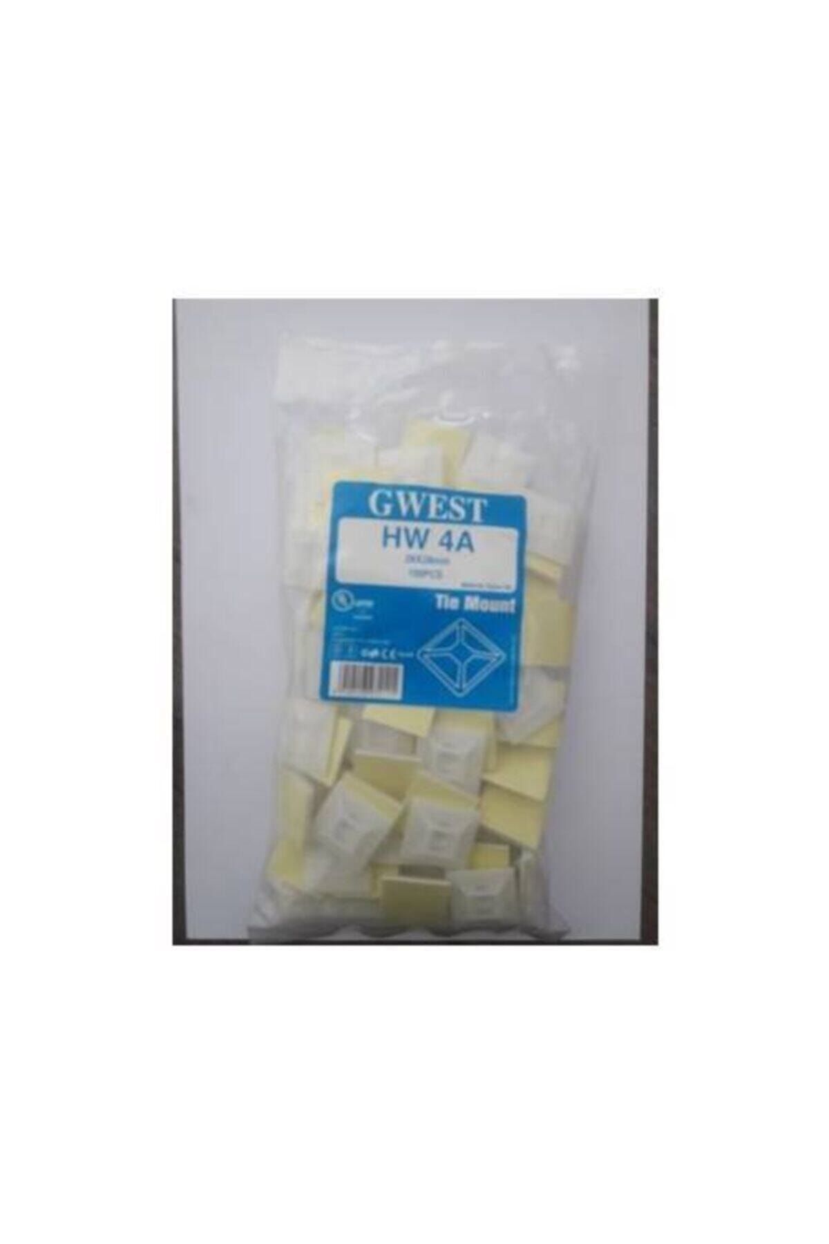 Gwest Yapışkan Kroşe 28x28 (100adet) Yapışkanlı Kablo Bağı Tutucu