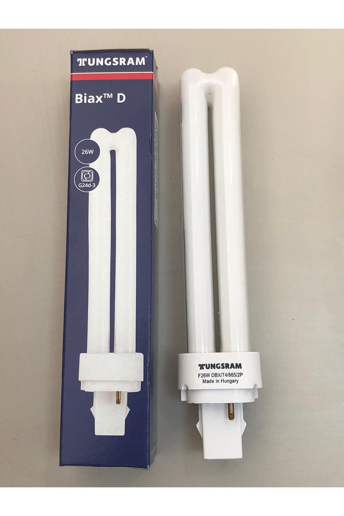 TUNGSRAM 3 ADET TUNGSRAM  PLC LAMBA 26W/865 2P 6500 KELVİN  BEYAZ 1710 LÜMEN