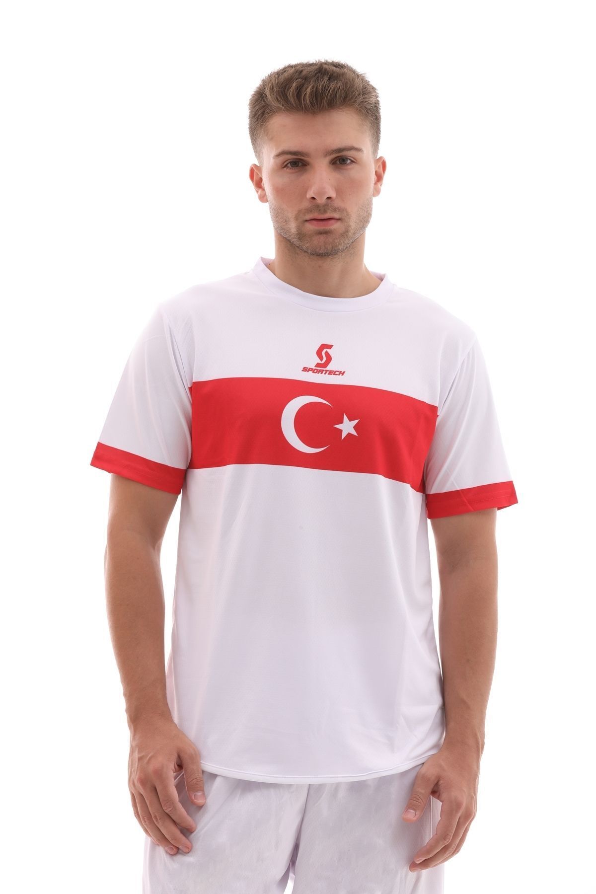 SPORTECH K0140 Türkiye Milli Takım Forması Tek Üst (TEK KELİME ISİM VE NUMARA YAZILIR)
