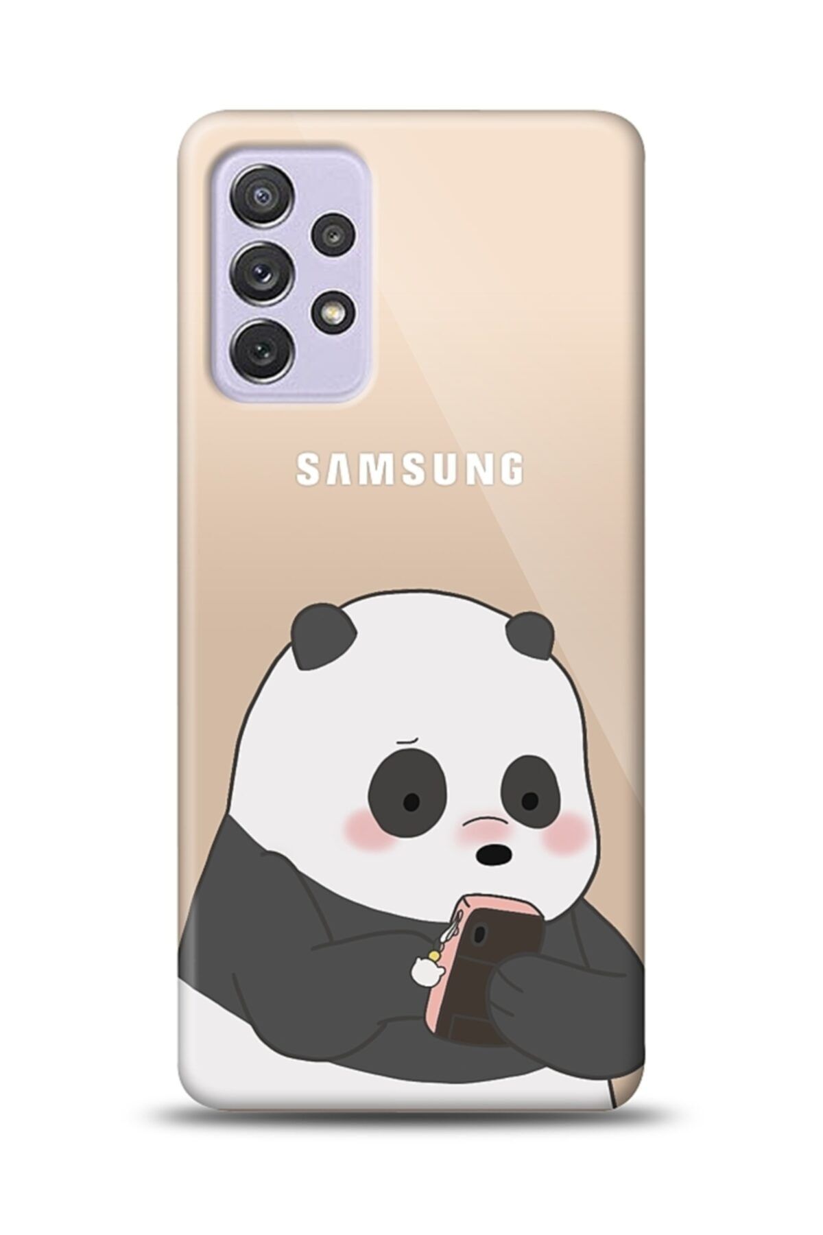 Mobilcadde Samsung Galaxy A72 Confused Panda Resimli Kılıf