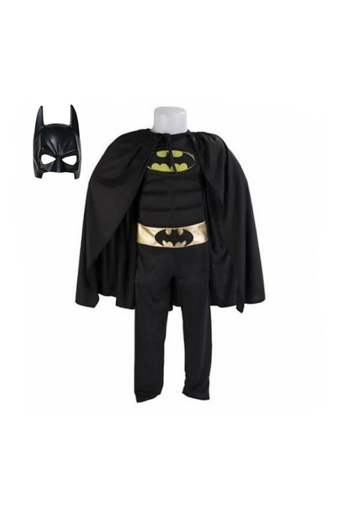Genel Markalar Kostümü Kaslı Pelerinli Çocuk Kıyafeti Batman