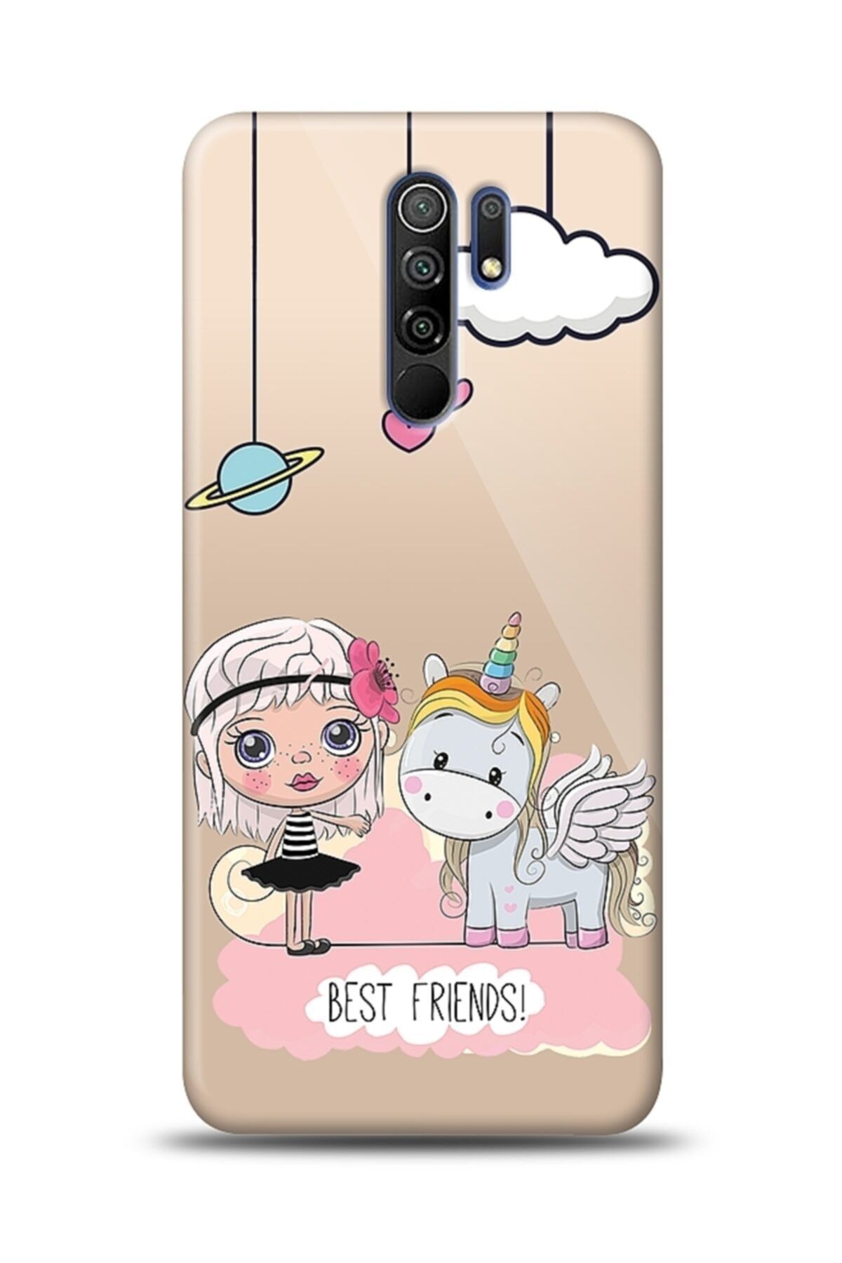 Mobilcadde Xiaomi Redmi 9 Best Friends Resimli Kılıf