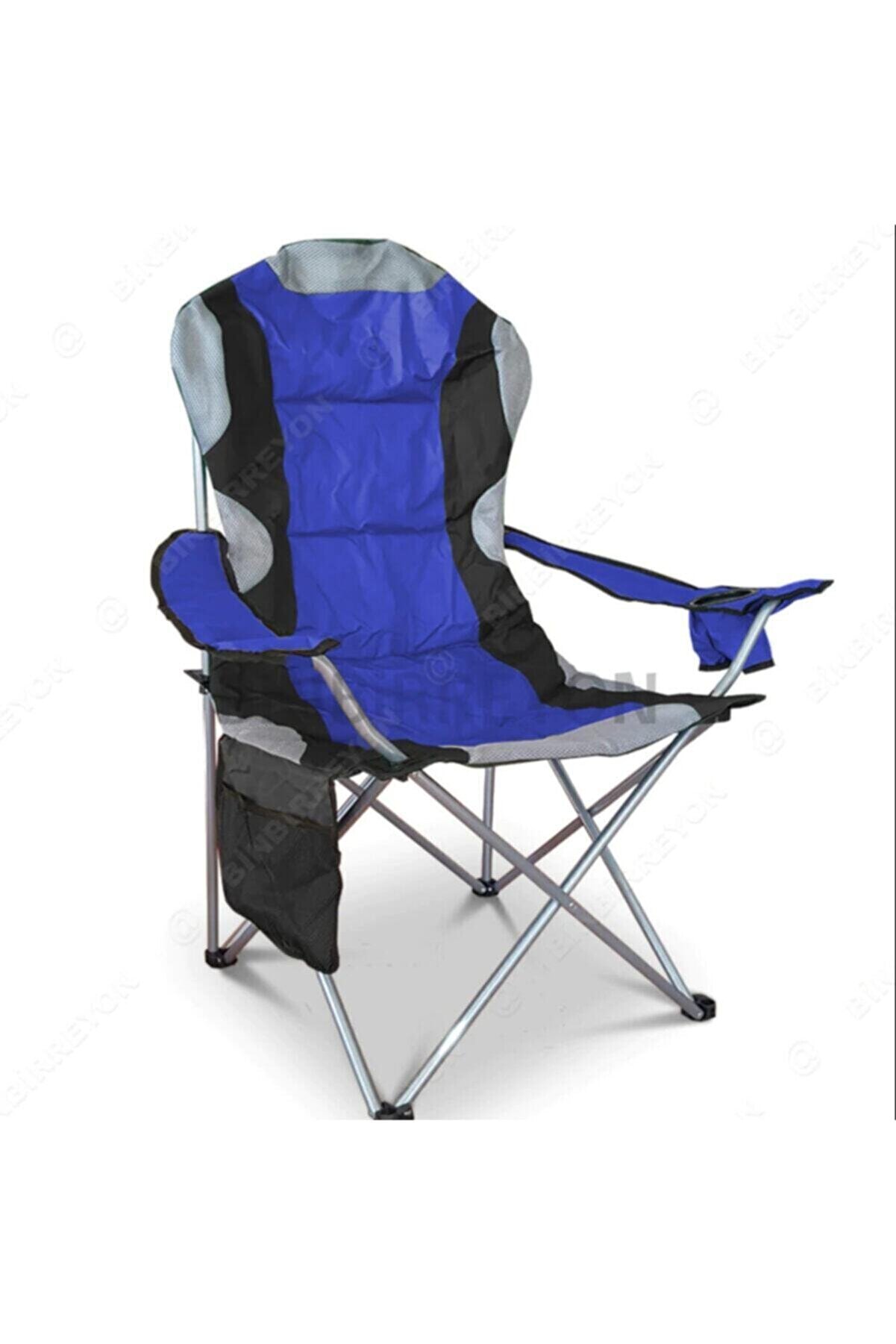 Dora Kamp Sandalyesi Kamp Koltuğu Xxl Kalın Profil - Mavi