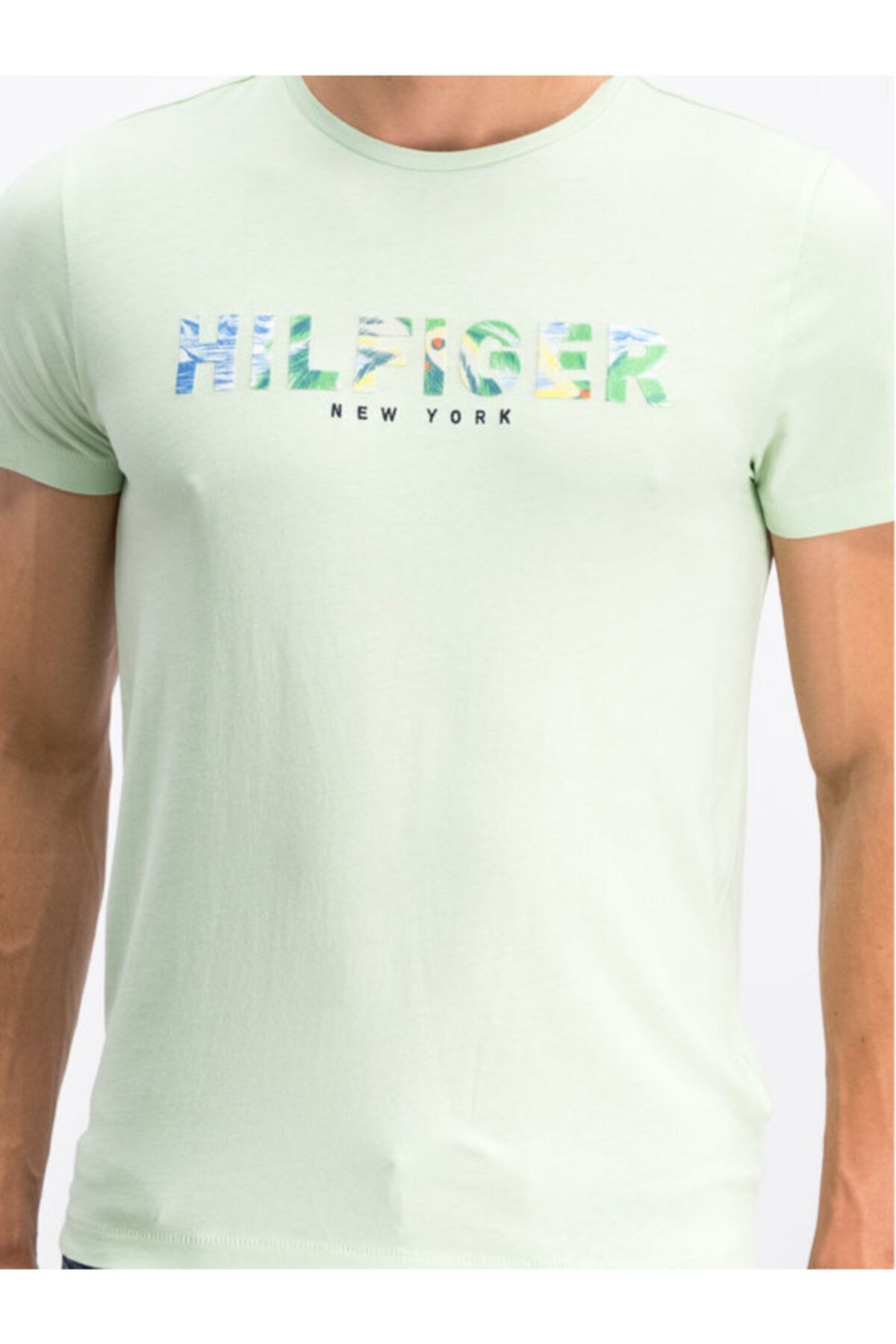 Tommy Hilfiger Applique Erkek Green Regular Fit T-shirt