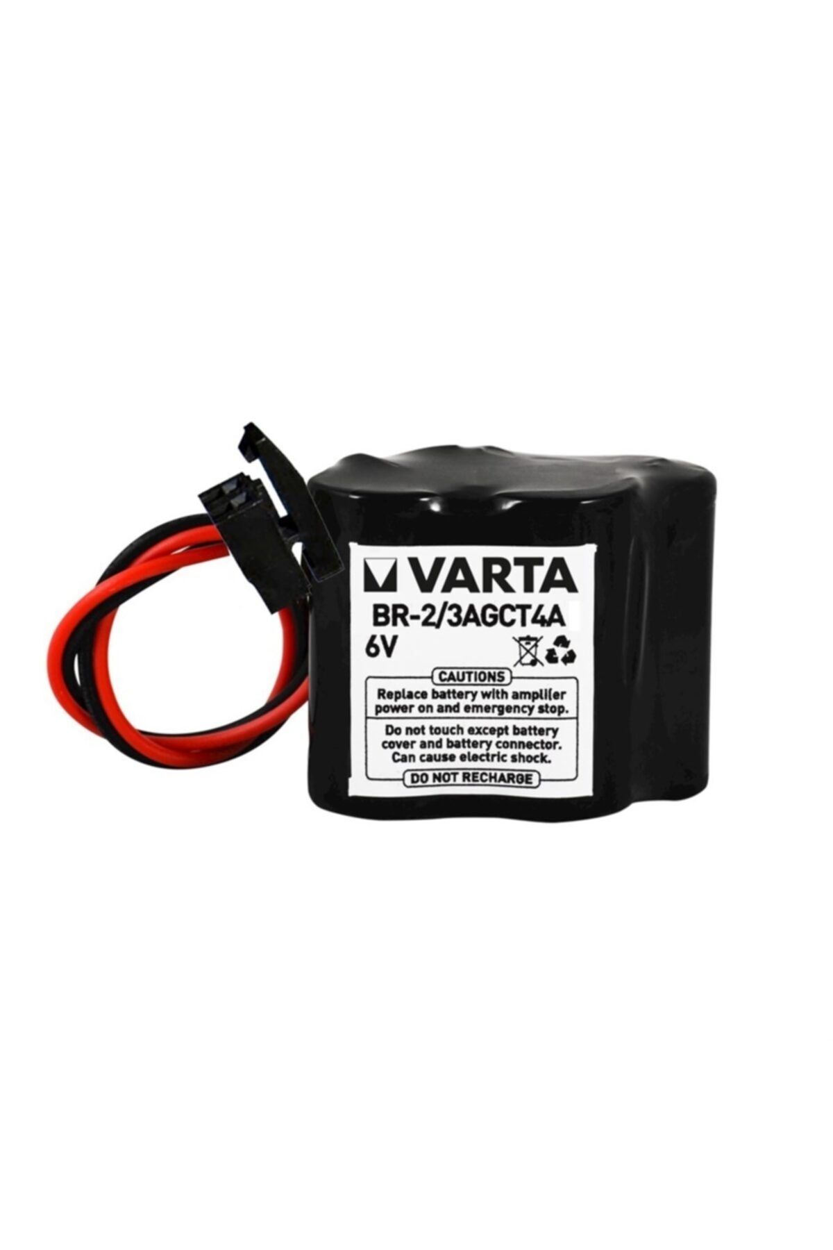 Varta Marka Fanuc Br-2/3agct4a Uyumlu Eksen Pili Siyah Soket