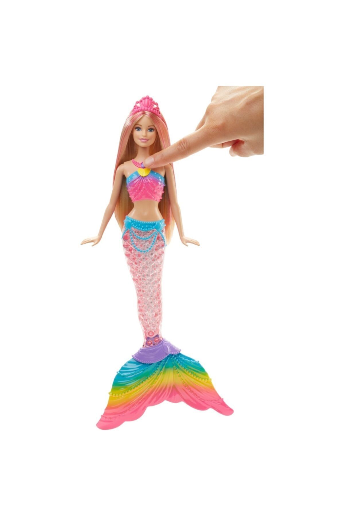 Barbie Dreamtopia Pilli Işıklı Gökkuşağı Deniz Kızı Bebeği