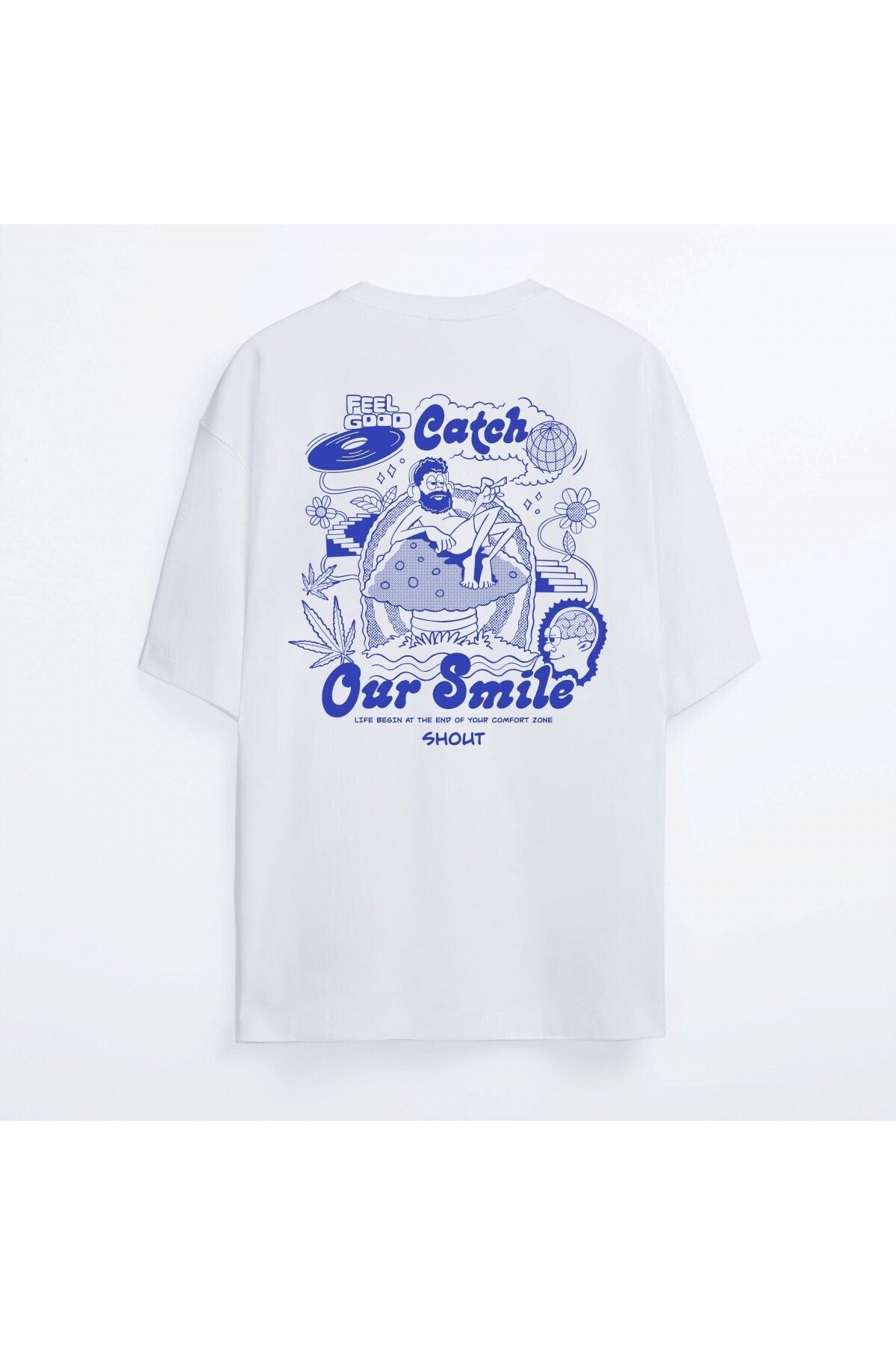 Shout Oversize Feel Good Catch Our Smile Oldschool Unisex T-shirt