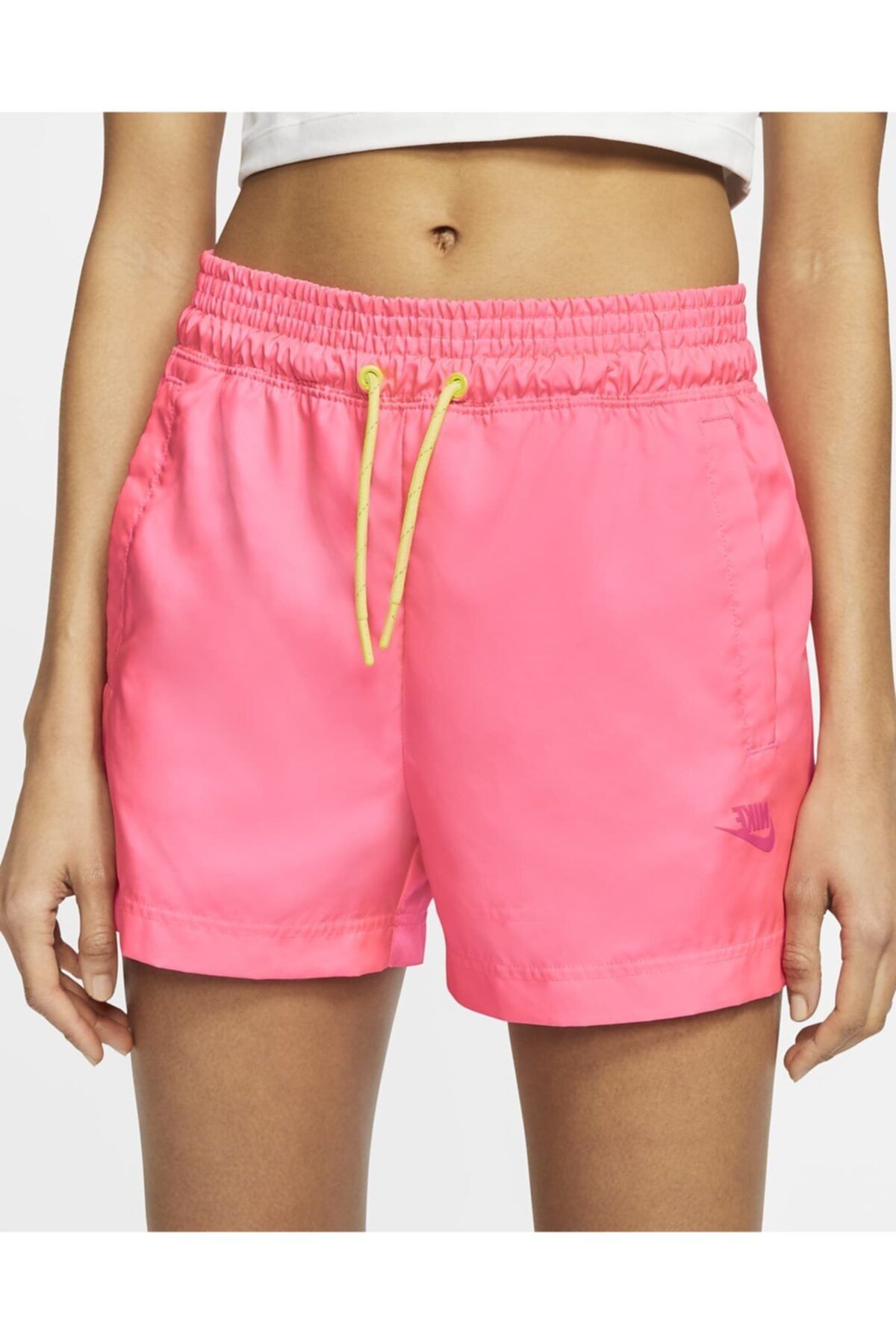Nike Pembe Şort Kadın Sportswear Women's Woven Shorts - Pink Cw2509-679