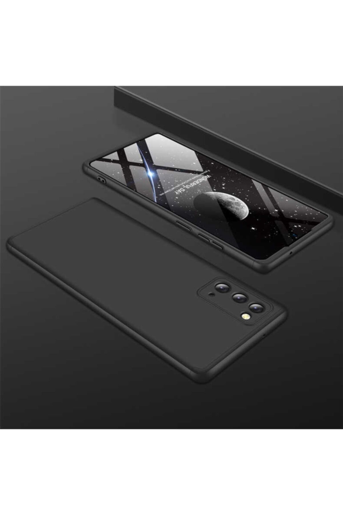 Nezih Case Samsung Galaxy Note 20 Uyumlu Tam Koruma Sert Silikon Kılıf (ULTRA İNCE) Siyah
