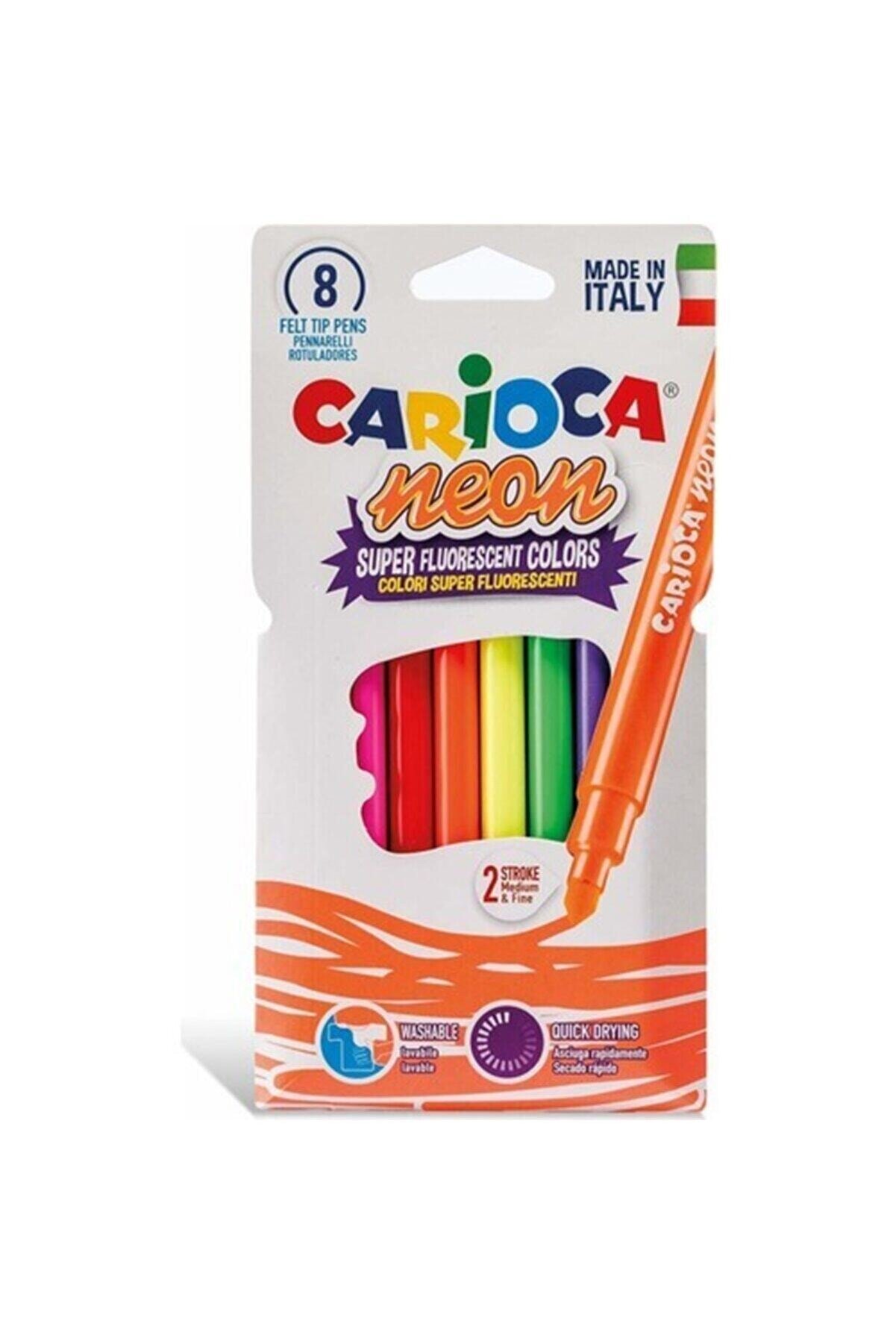 Carioca Neon Yıkanabilir Keçeli Boya Kalemi 8'li