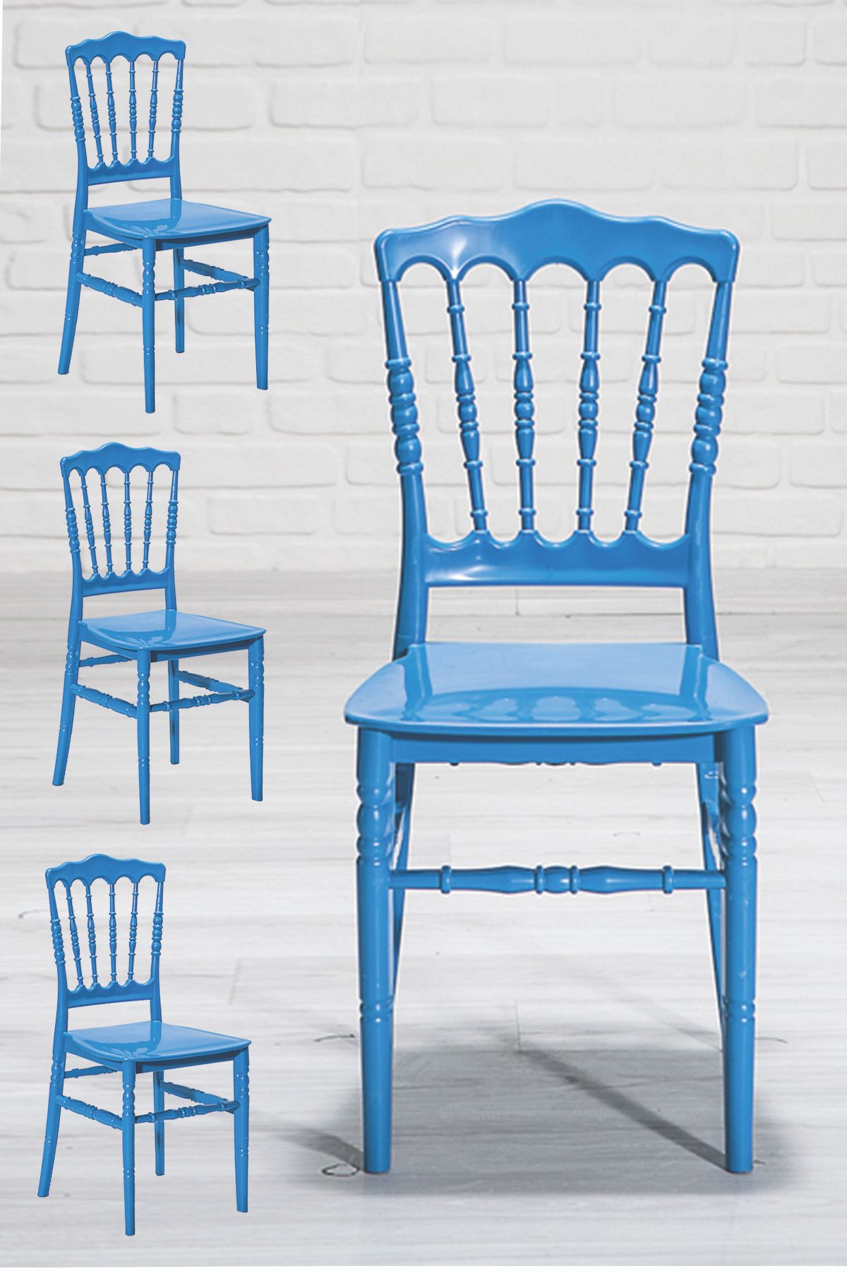 MOBETTO Miray Home Mutfak Sandalyesi 4 Adet - Mavi