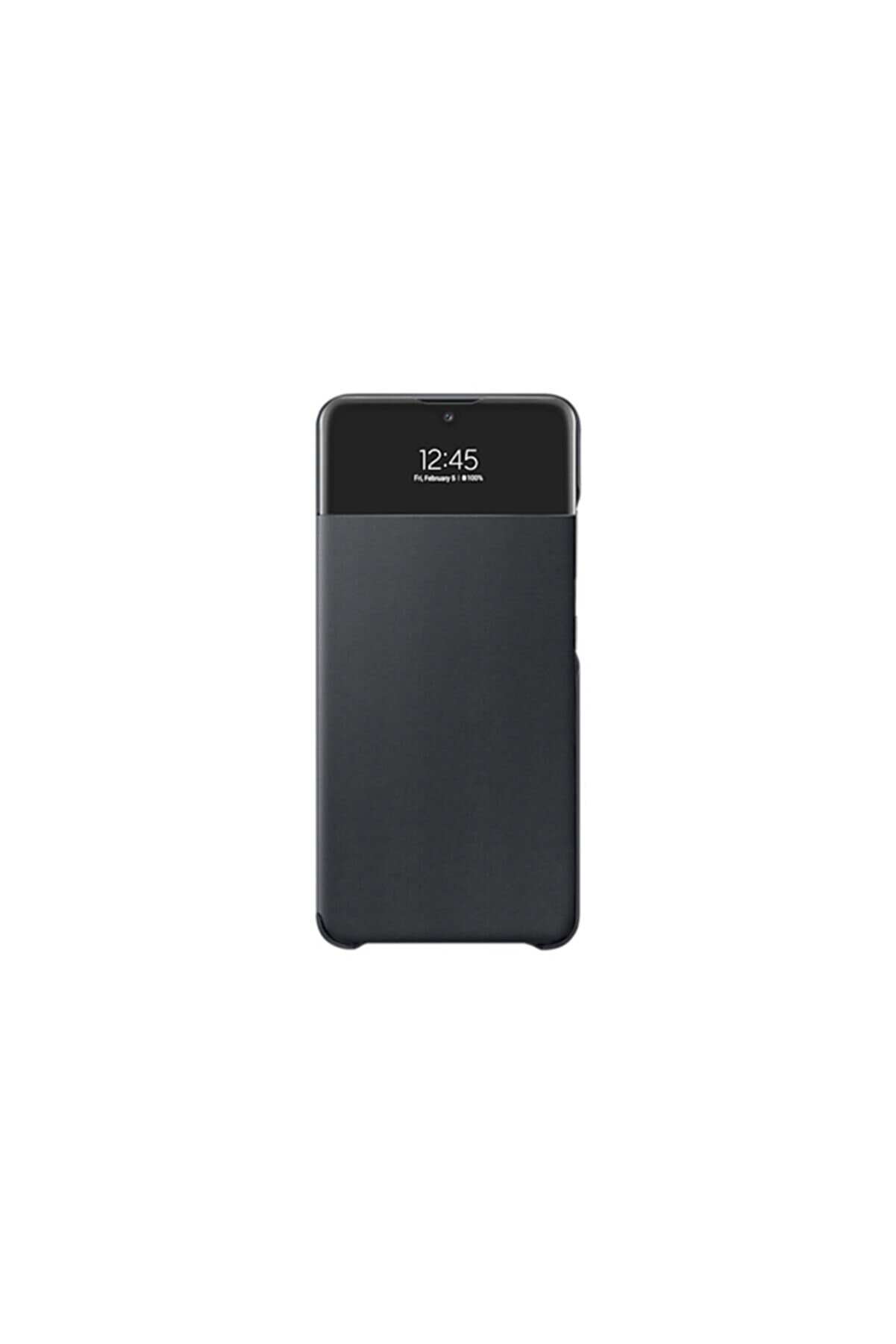 Samsung Galaxy A32 S View Akıllı Kılıf Kapaklı Cüzdan Kılıf, Siyah EF-EA325