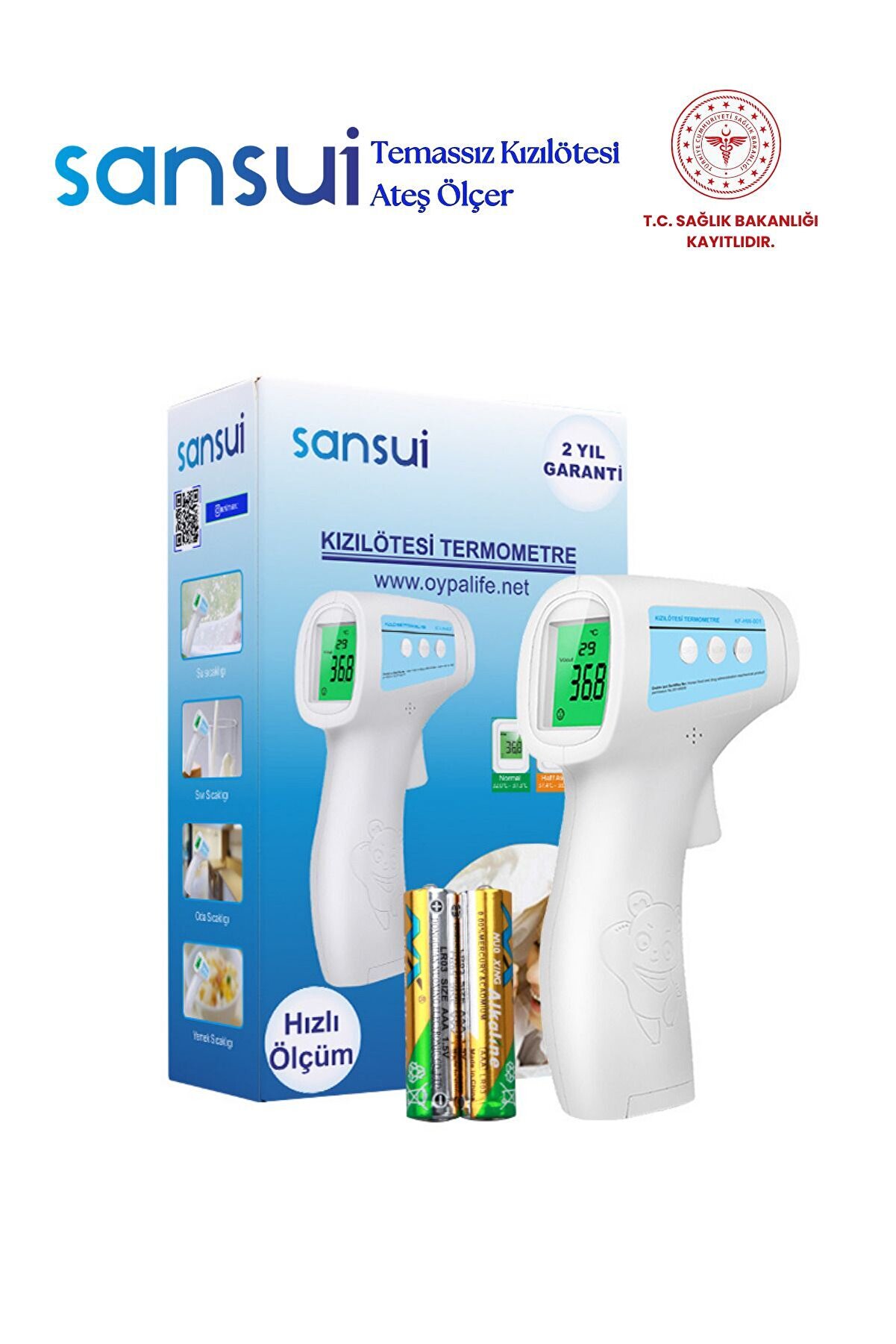 Oypa Life Dijital Infrared Termometre - Temassız Ateş Ölçer | oypa medikal