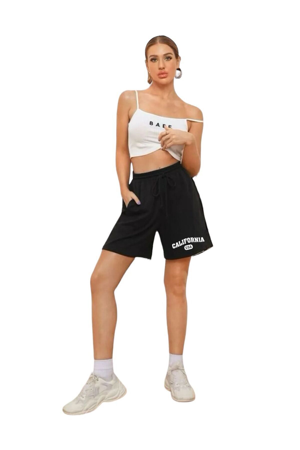 BENROMA Baskılı Unisex Salaş Şort