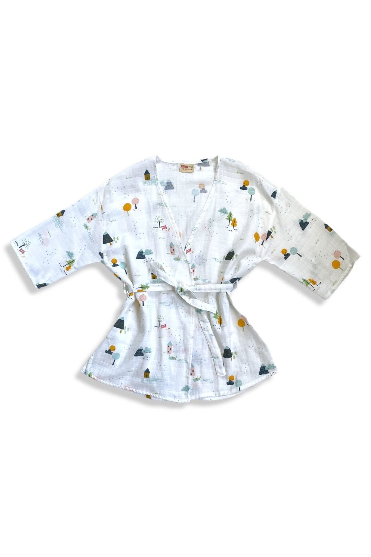 minidjique Müslin Kimono Bizim Köy Figürlü