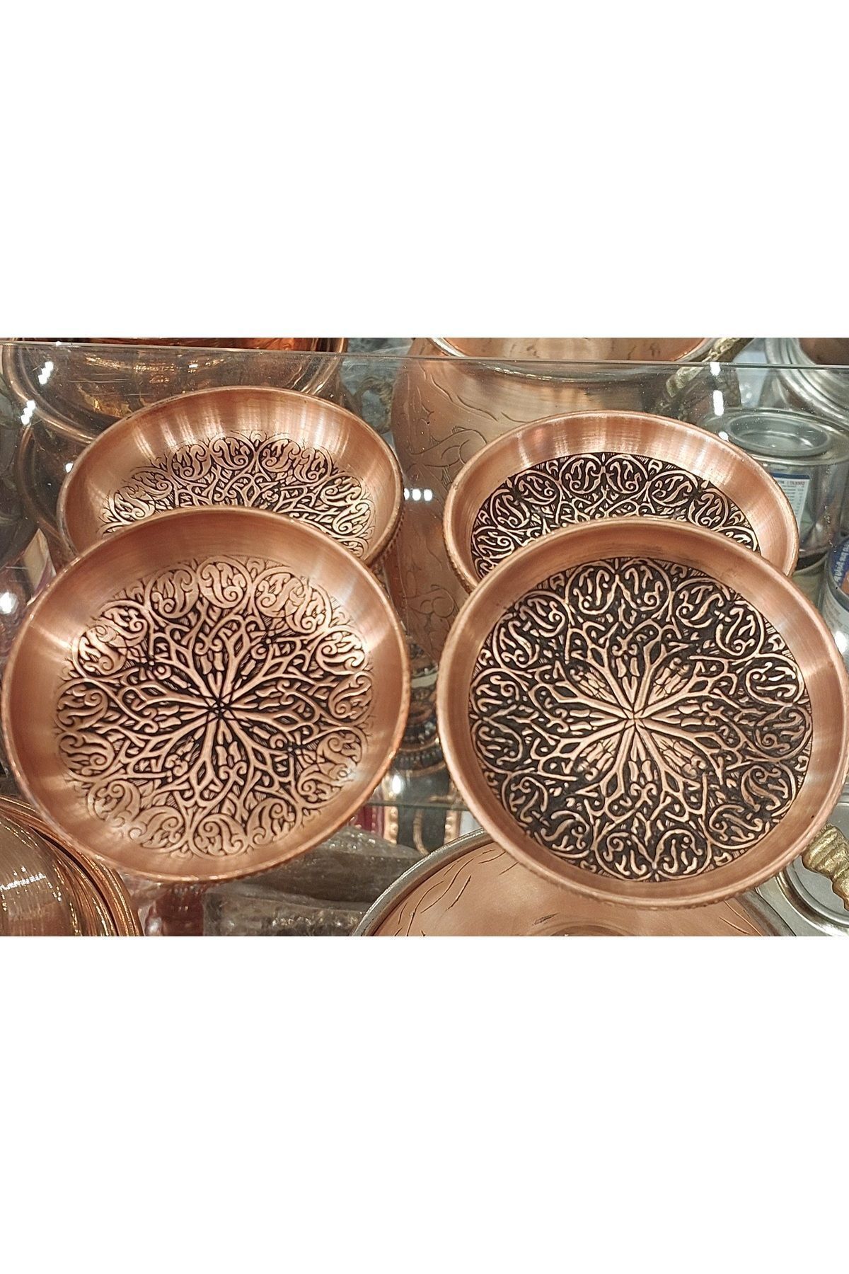 Bakır Center Bakır Çerezlik & Bakır Kahvaltılık 6'lı Set Bakır Çerezlik , Bakır Sosluk , Bakır Tabak