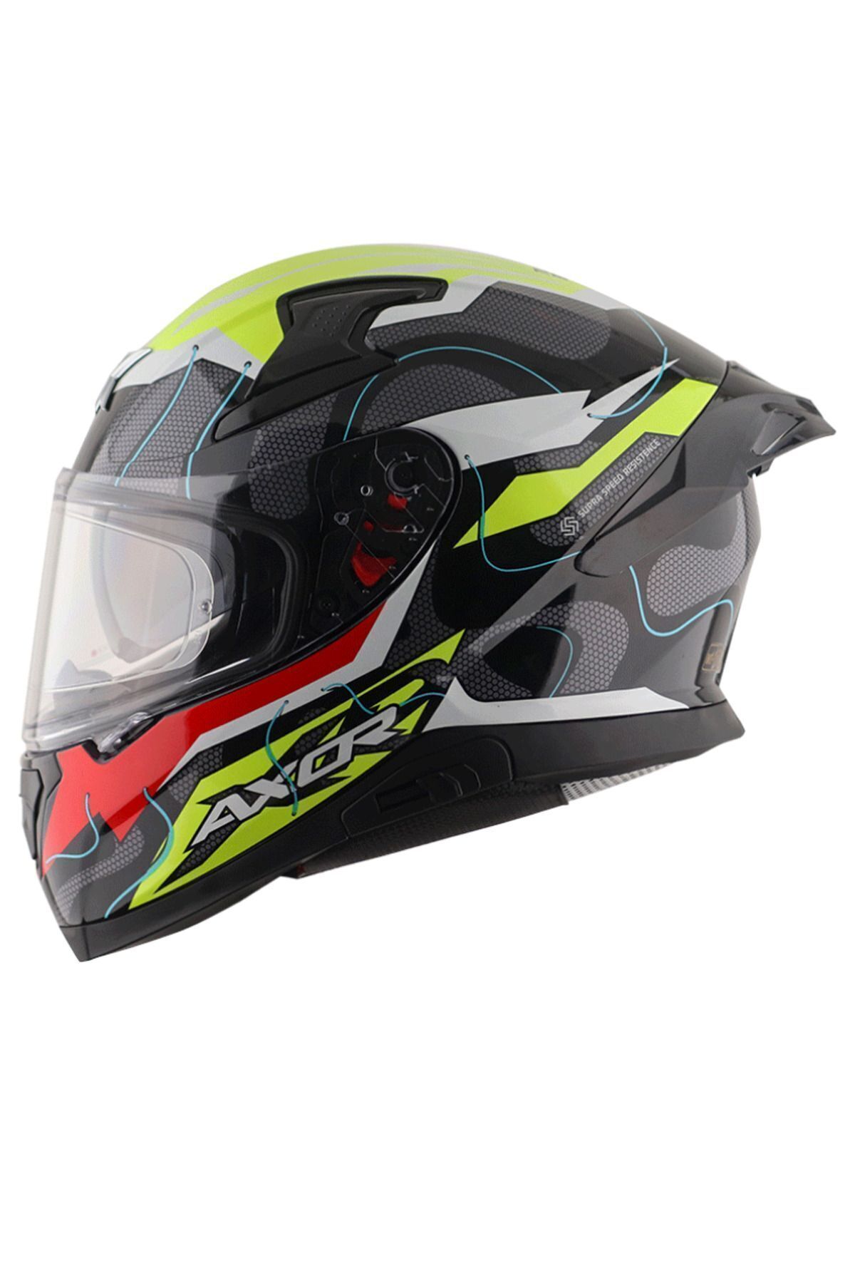 AXOR Apex Turbine 2 Kask Neon Yellow Pink - Pinlock Dahil