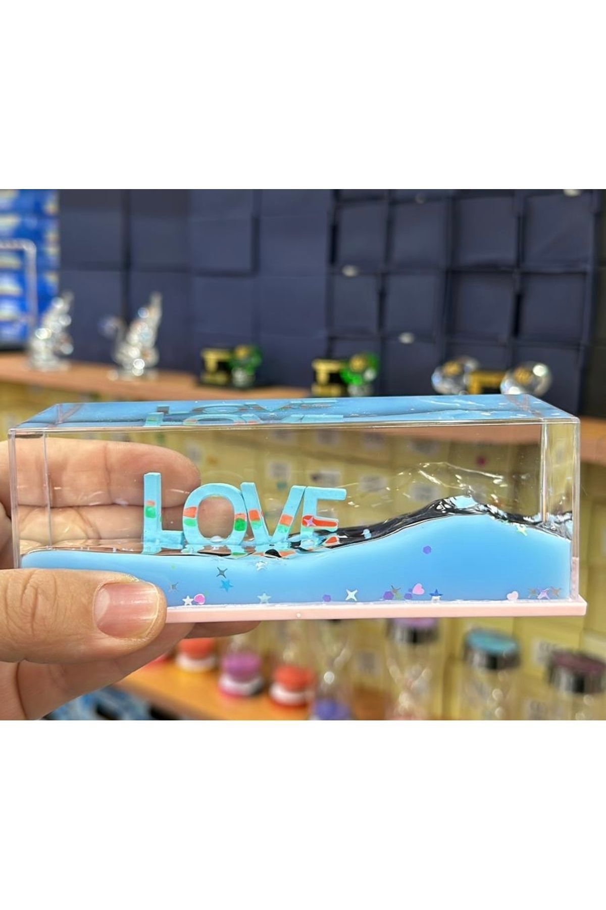 FASTSELLER Şişe İçerisinde Batmayan Simli Love Yazısı