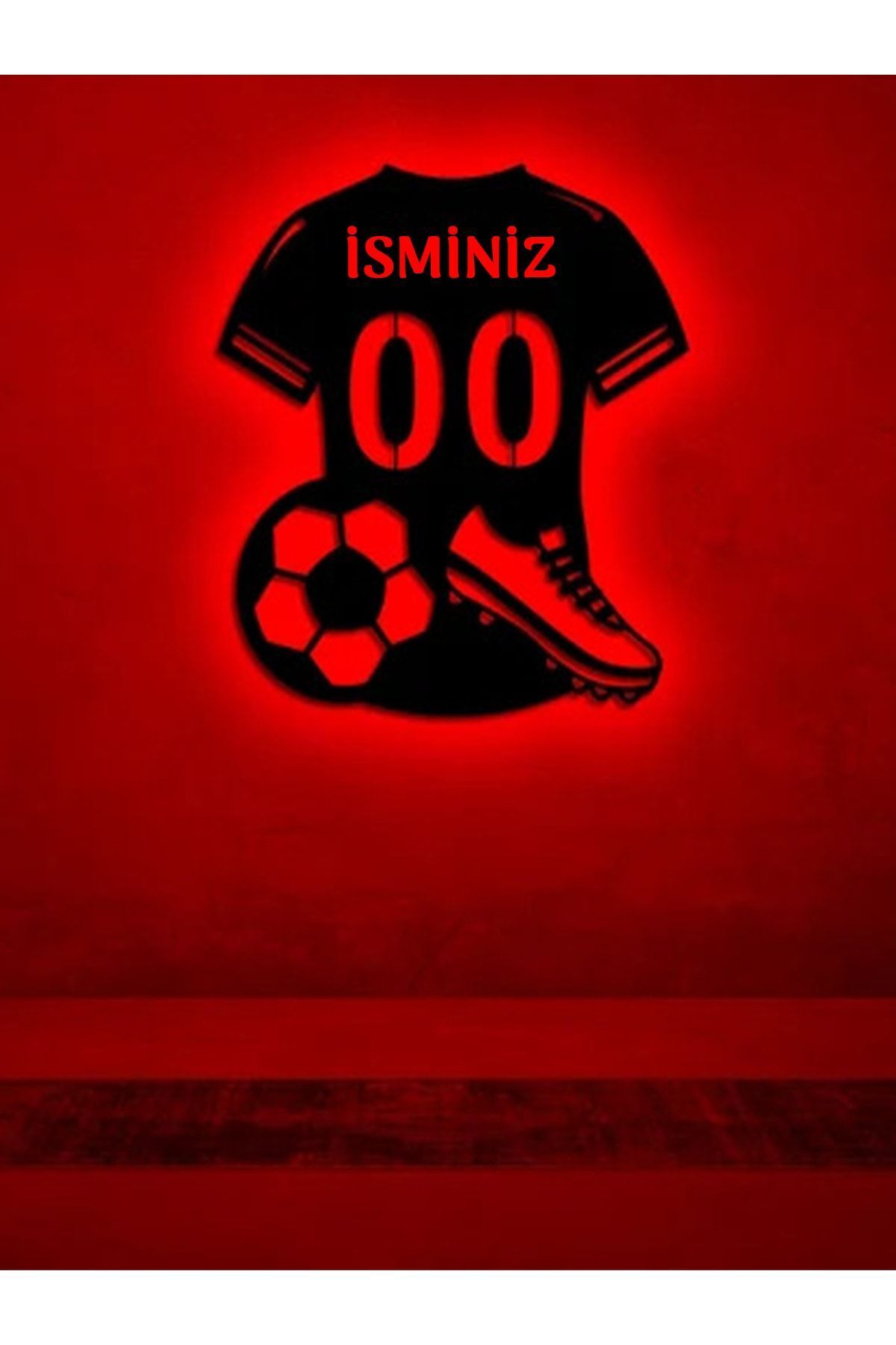 Mony Tasarım Isimli Forma Led Işıklı Tablo, Numara Led Tablo