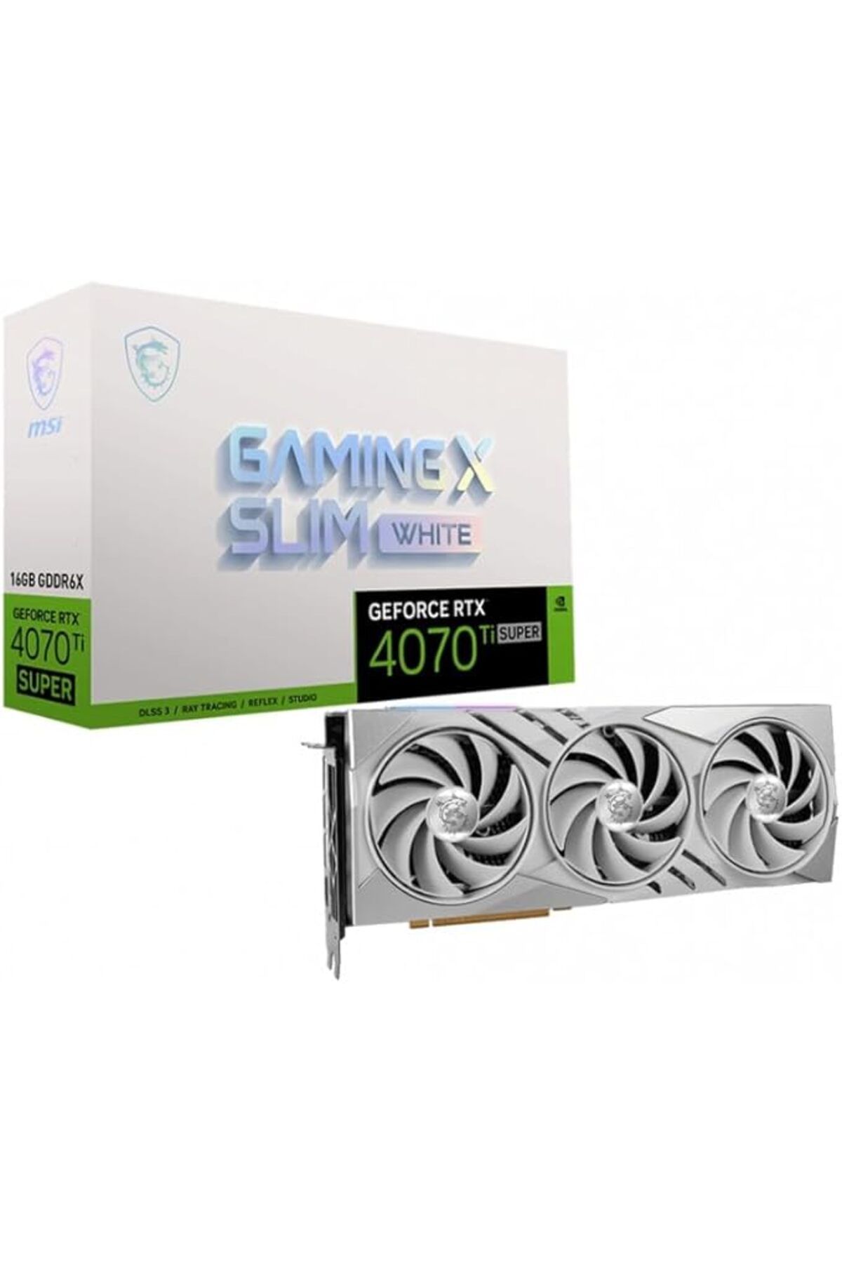 MSI VGA GEFORCE RTX 4070 TI SUPER 16G GAMING X SLIM WHITE RTX4070 TI 16GB GDDR6X 192B DX12 PCIE 4.0