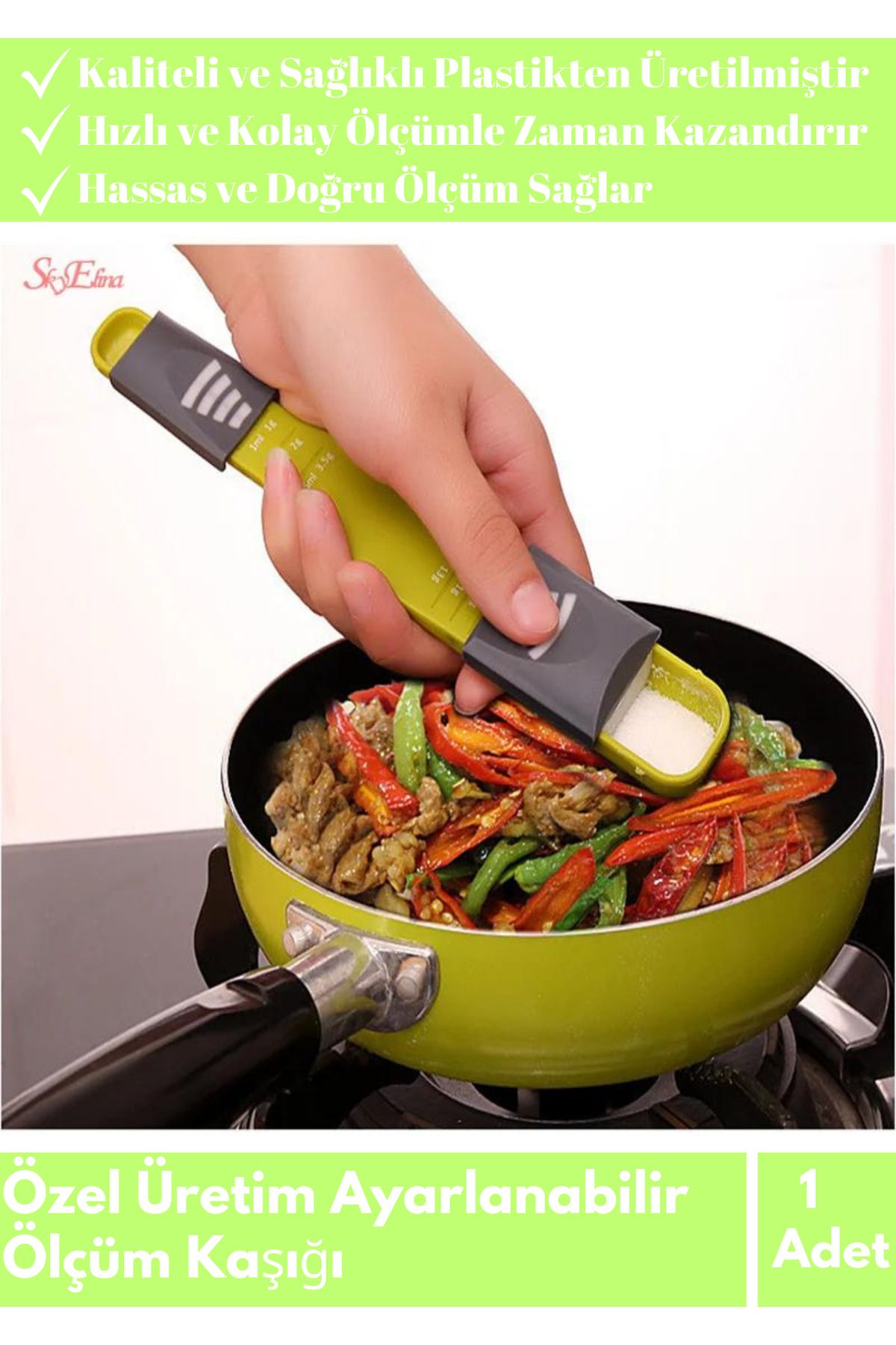 Wintoup Özel Üretim Hassas Gıda Ölçüm Tuz Şeker Kahve Yağ Baharat Hassas Ayarlanabilir Ölçüm Kaşığı 5 Gr