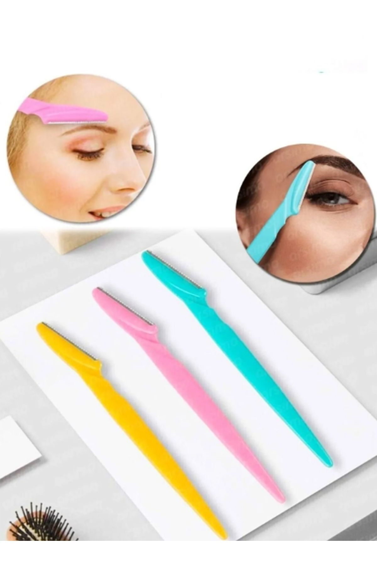 the winner shop Eyebrow Razor 3'lü Kaş Usturası Kaş, Boyun Ve Yüzün İnce Tüylerini Alma Şekillendirme