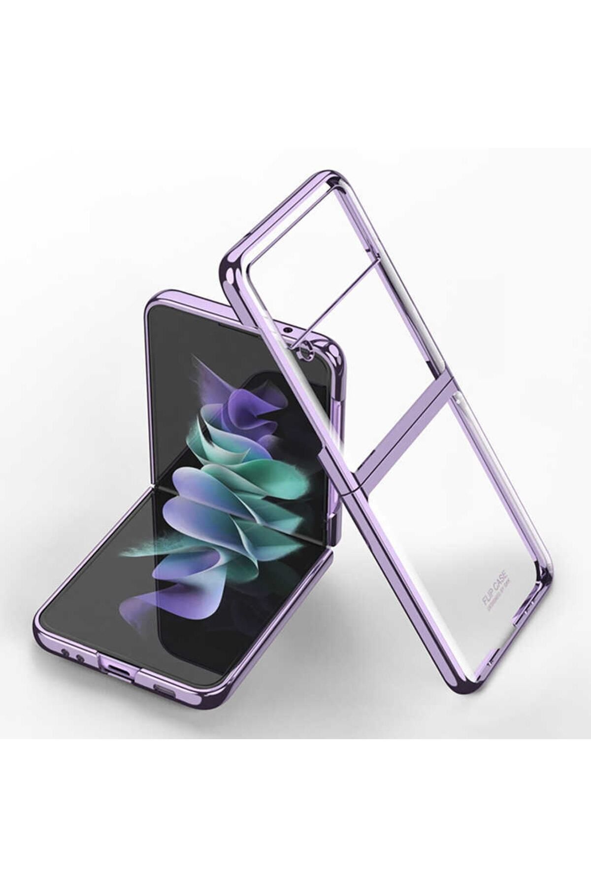 Fogy Galaxy Z Flip 4 Kılıf Ultra Ince Köşeleri Şık Tasarım Şeffaf Kapak