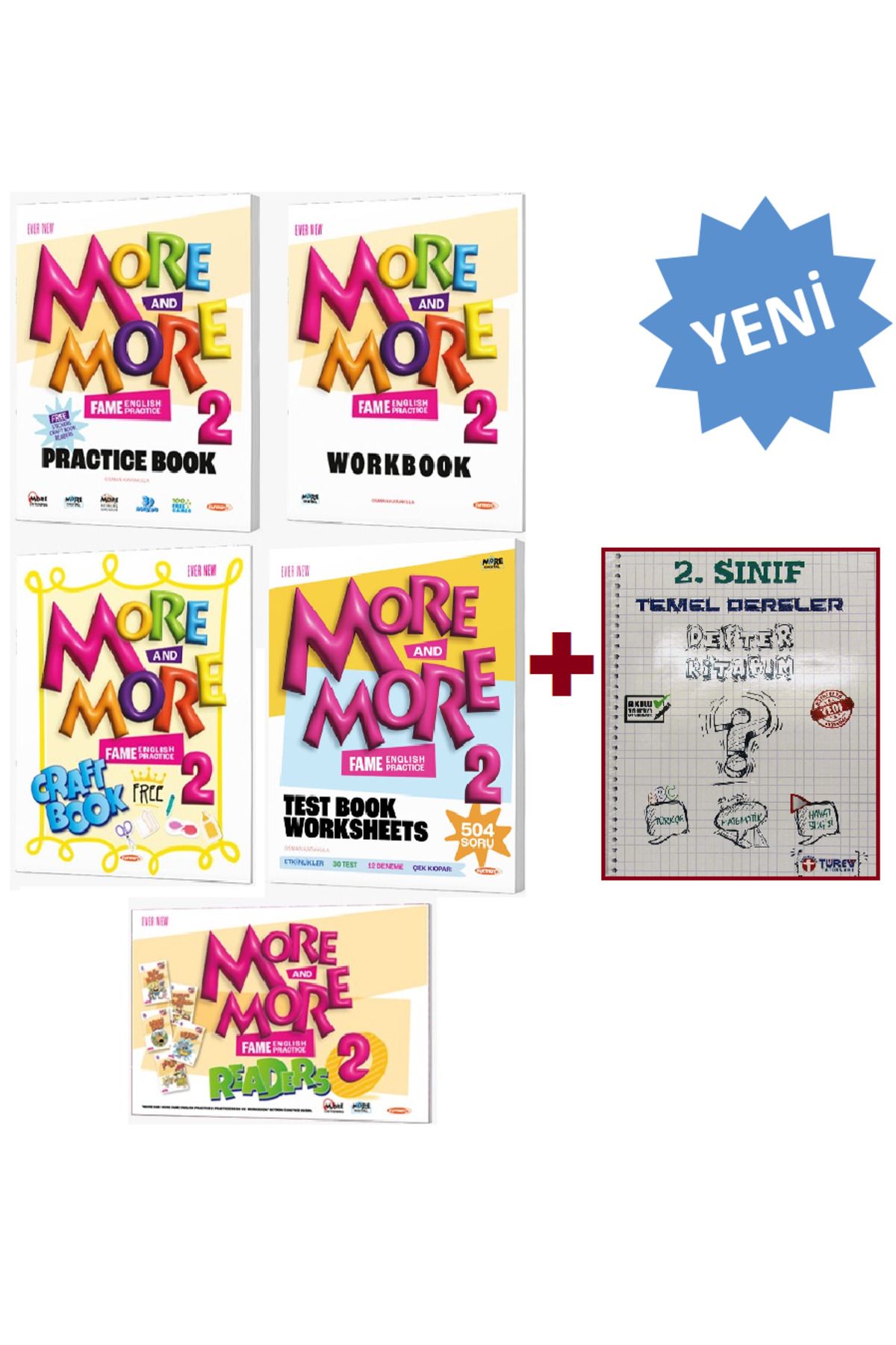 Kurmay Yayınları More And More 2. Sınıf Set Yeni Baskı Tüm Dersler Defter