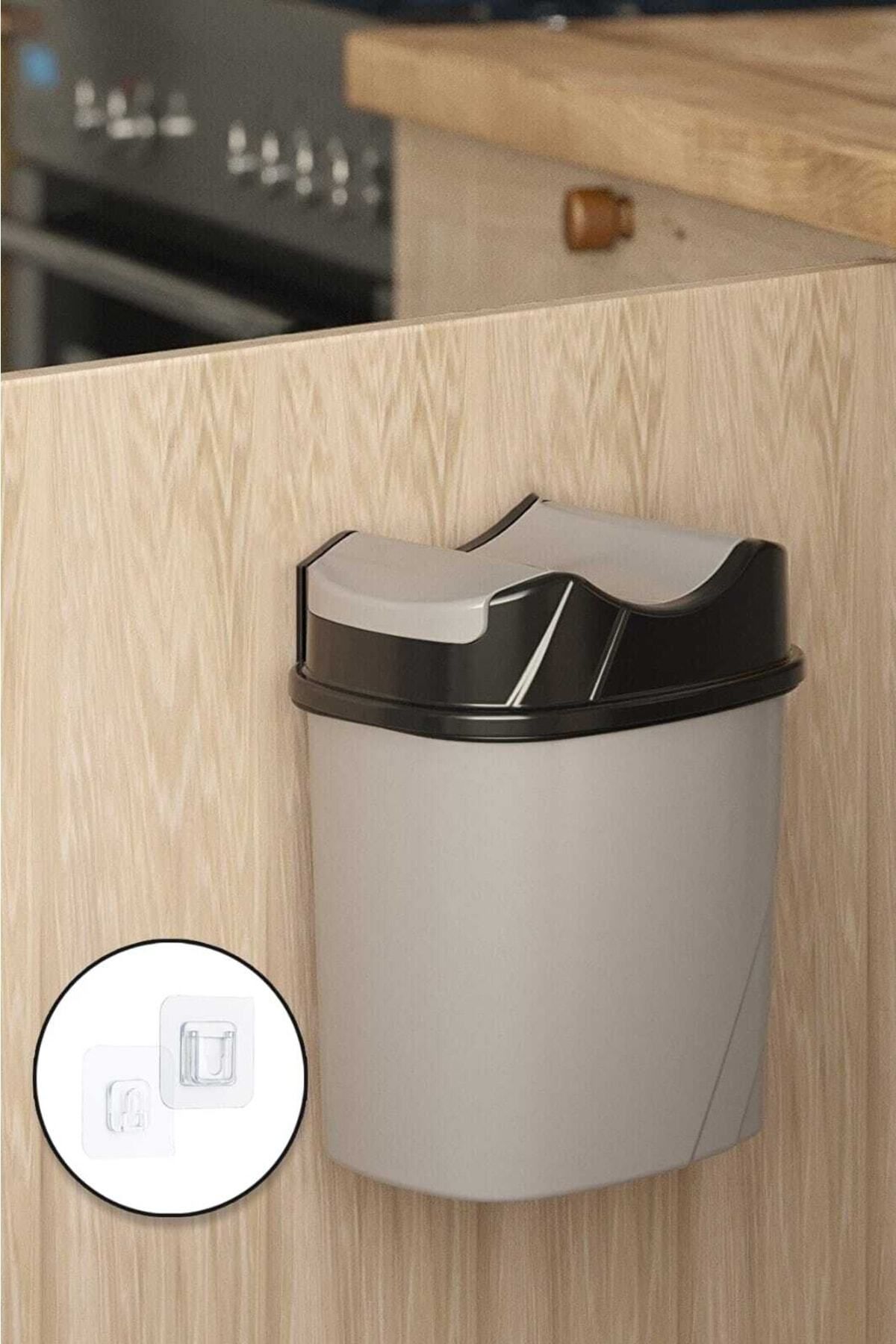 ARVALE Yapışkanlı Çöp Kovası 5.5 Litre ( Çöp Poşetini Kullanabilmek Için Kapak Biraz Geniş Tasarlanmıştır )