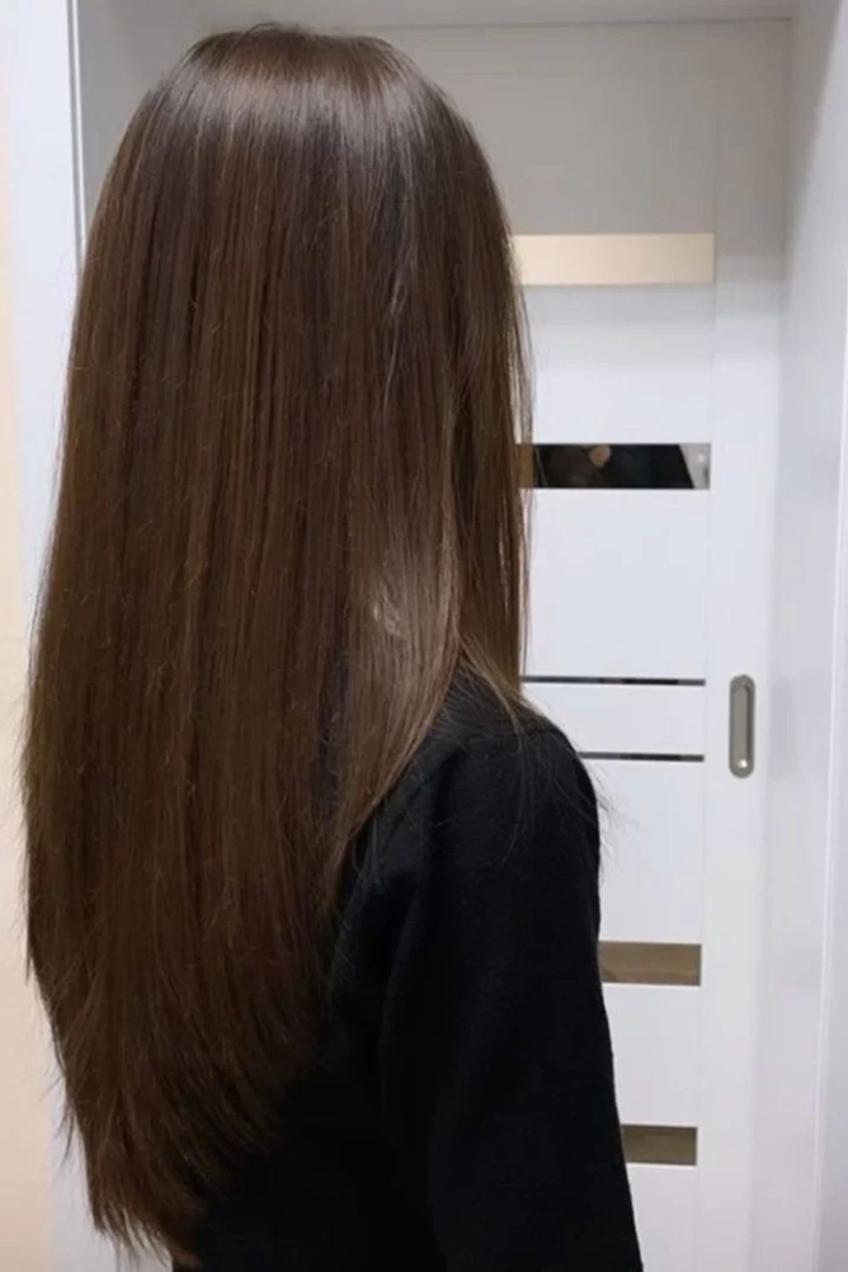 Pera Koyu Kahverengi Düz Saç 60 Cm 140gr Isıya Dayanıklı Yarımay