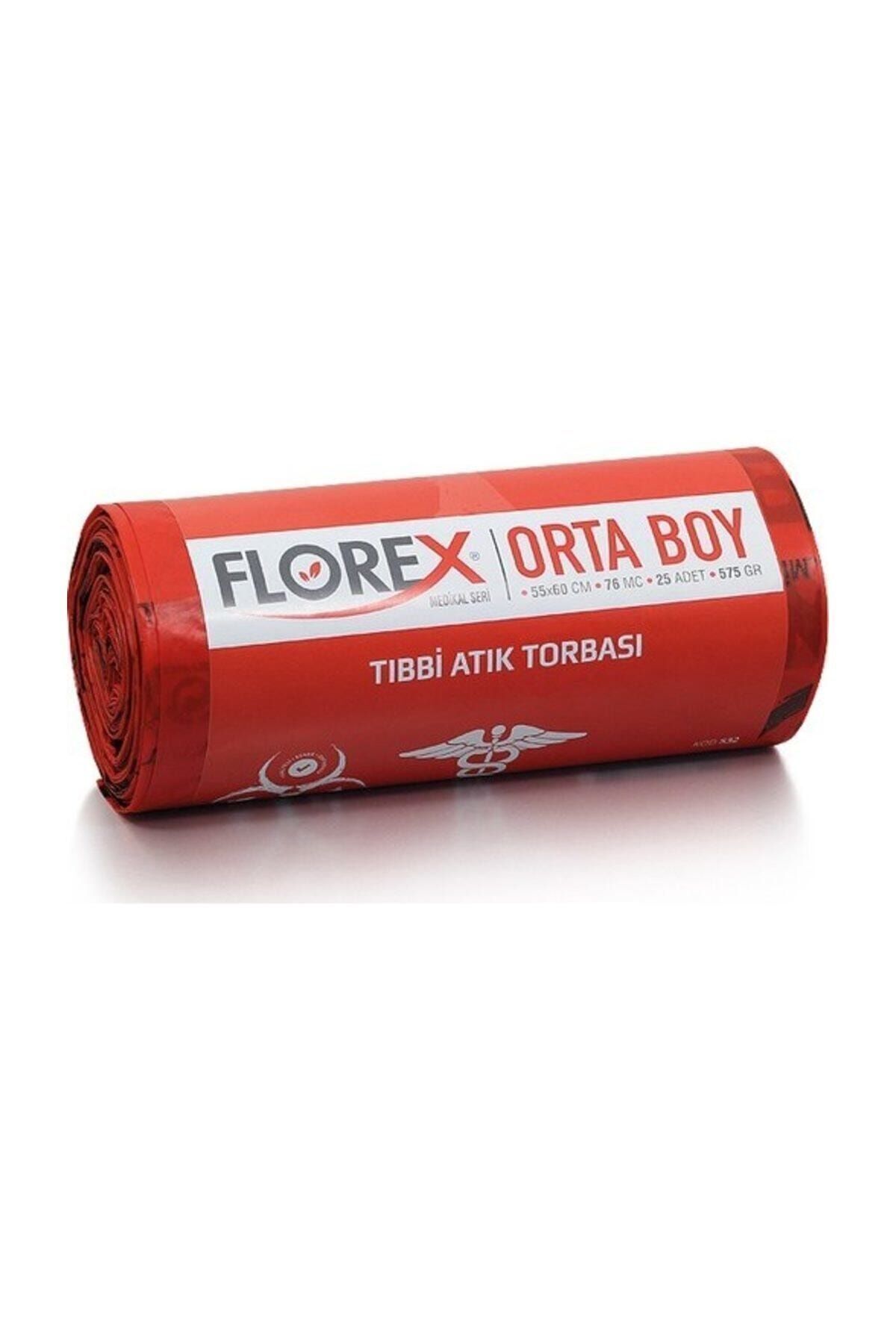 Florex Orta Boy Tıbbi Atık Çöp Poşeti 55 X 60 Cm 1 Rulo
