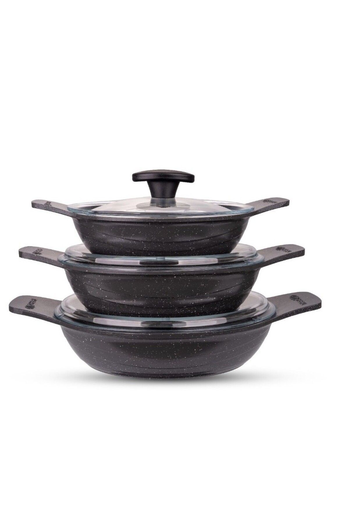 ThermoAD 3 lü kapaklı güveç sahan set gri